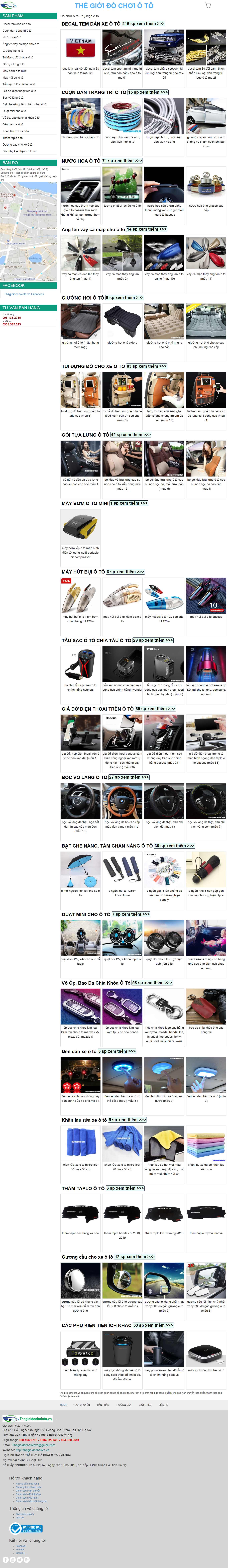 Thiết kế Website phụ kiện xe hơi - thegioidochoioto.vn - VietWebGroup.Vn