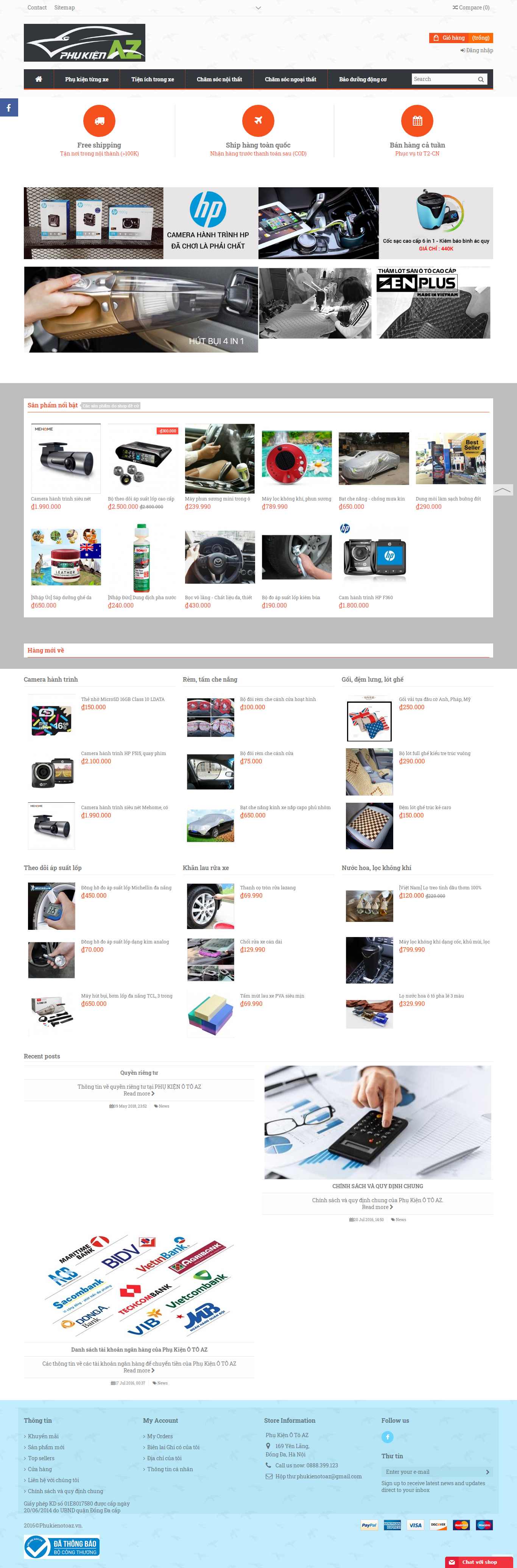 Thiết kế Website phụ kiện xe hơi - phukienotoaz.vn - VietWebGroup.Vn