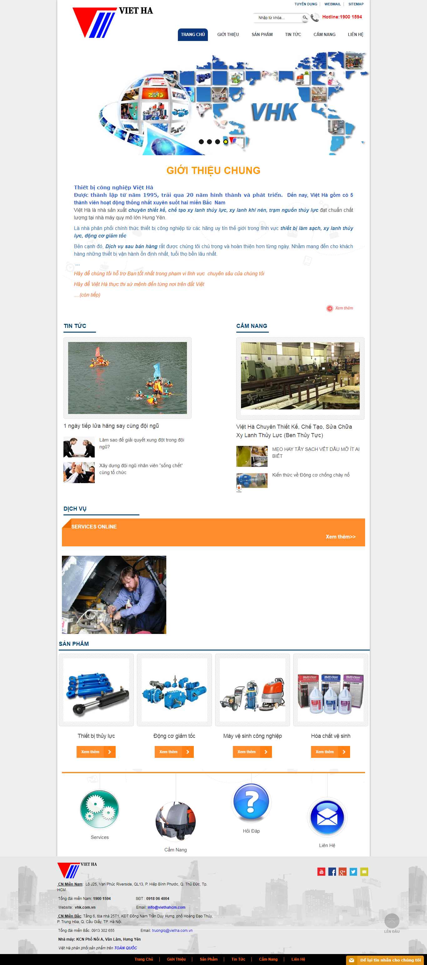 Thiết kế Website thiết bị công nghiệp - www.vhk.com.vn - VietWebGroup.Vn