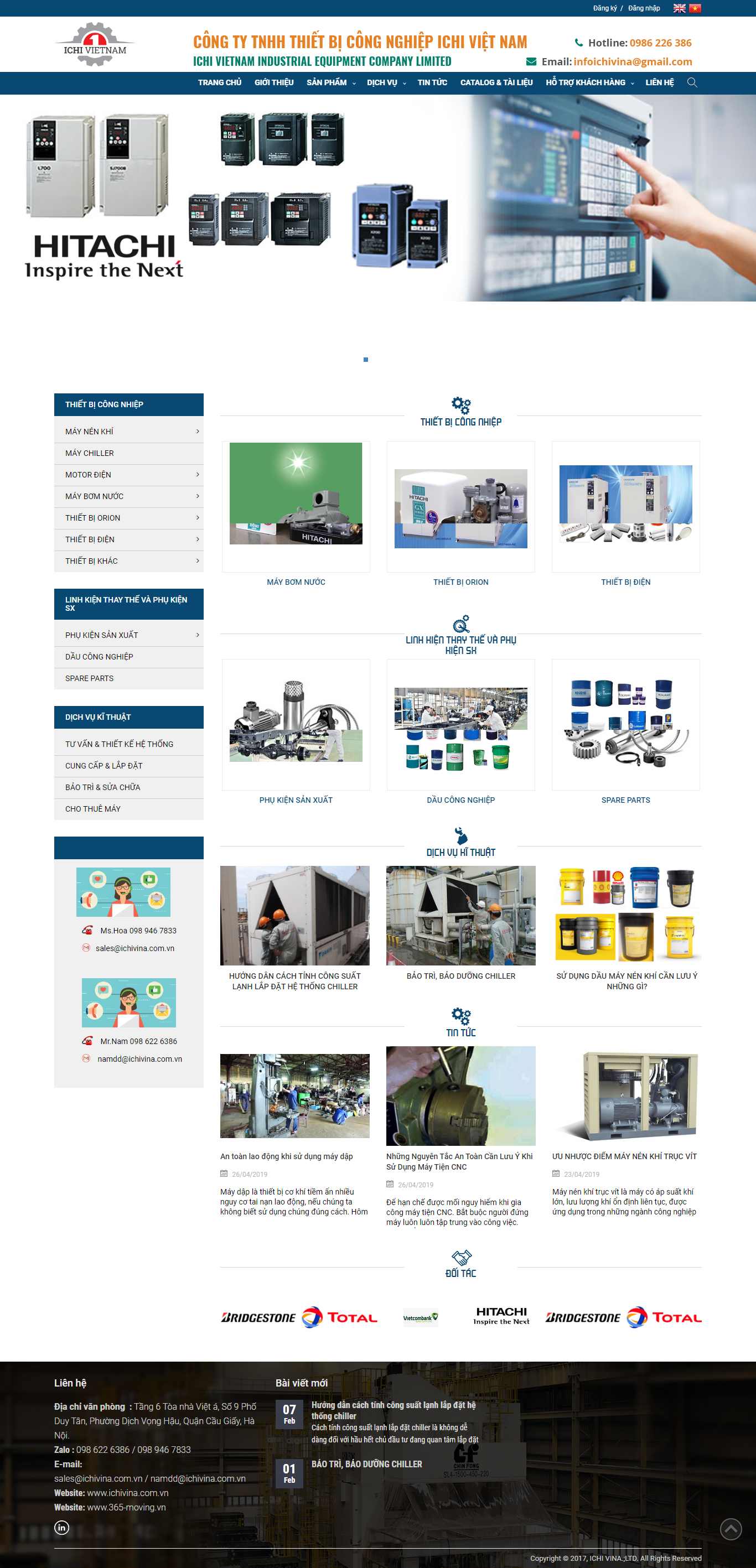 Thiết kế Website thiết bị công nghiệp - ichivina.com.vn - VietWebGroup.Vn