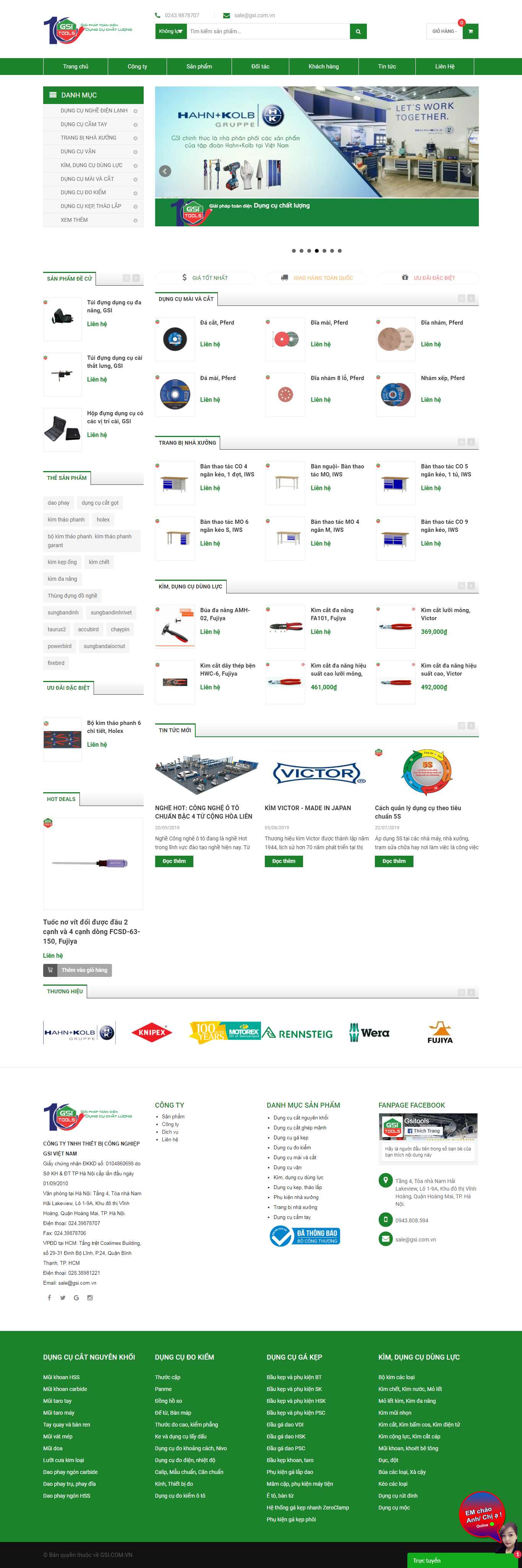 Thiết kế Website thiết bị công nghiệp - gsi.com.vn - VietWebGroup.Vn