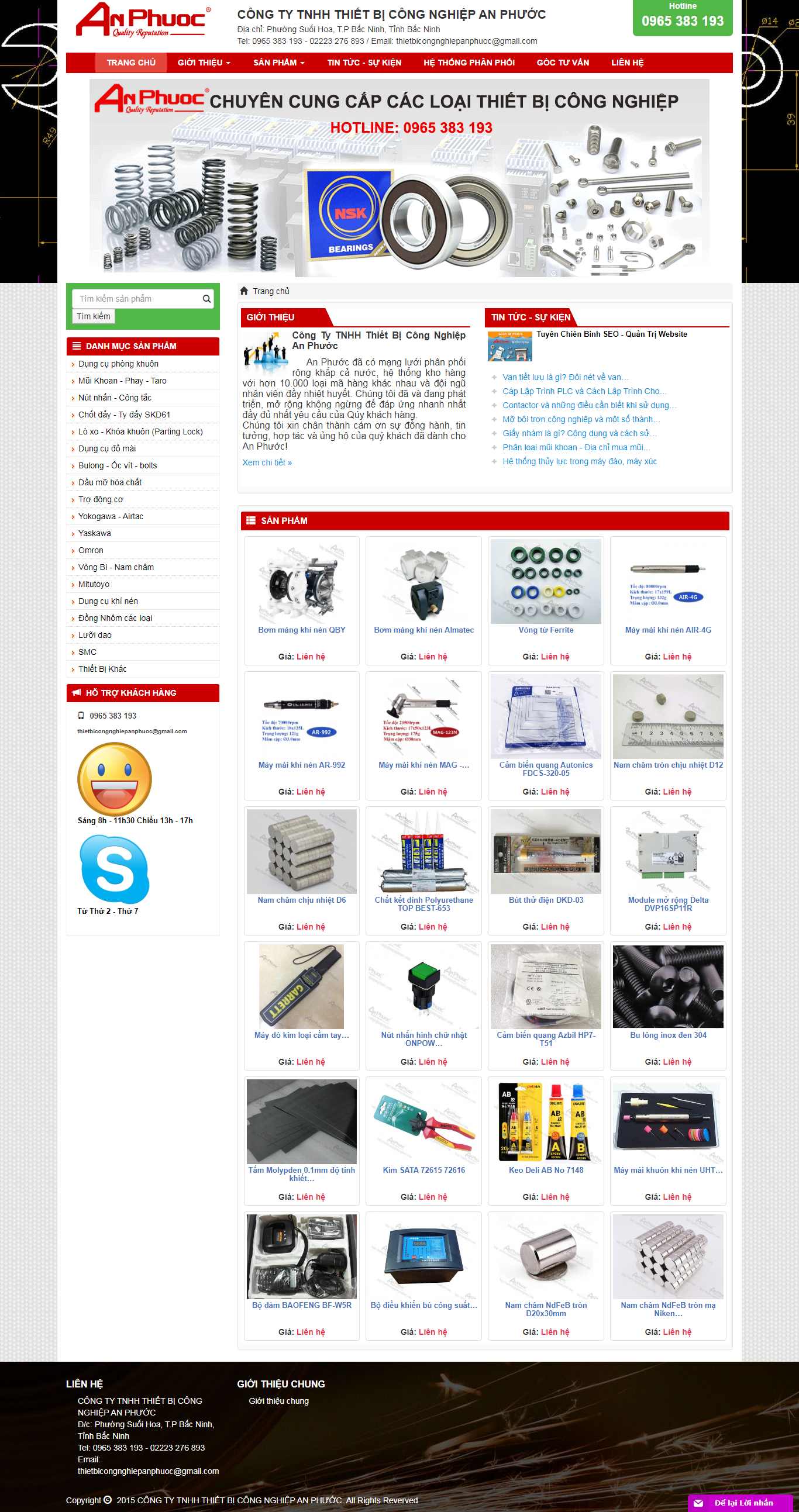 Thiết kế Website thiết bị công nghiệp - thietbicongnghiepanphuoc.com - VietWebGroup.Vn