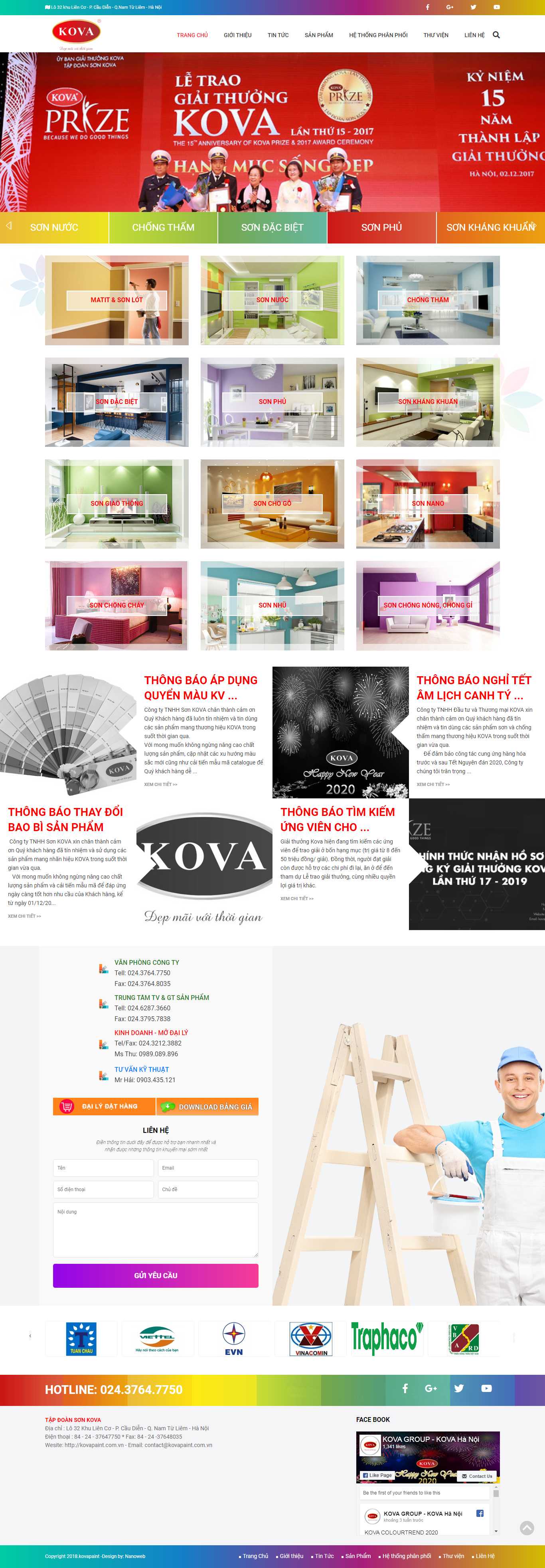 Thiết kế Website tập đoàn sơn - kovapaint.com.vn - VietWebGroup.Vn