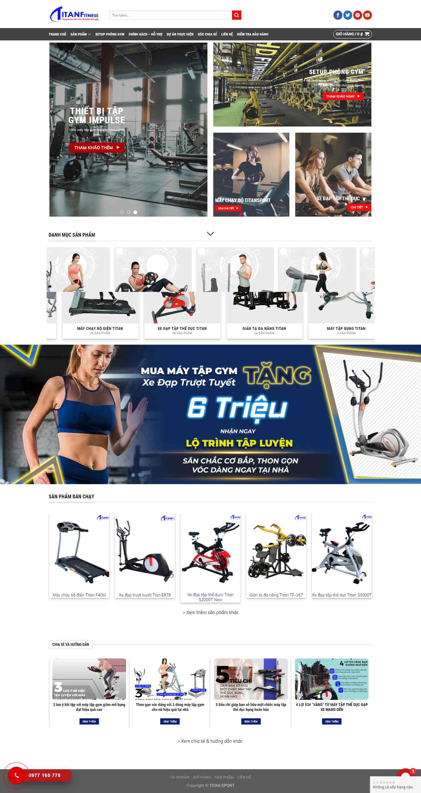 Thiết kế Website thiết bị gym - titansport.com.vn - VietWebGroup.Vn
