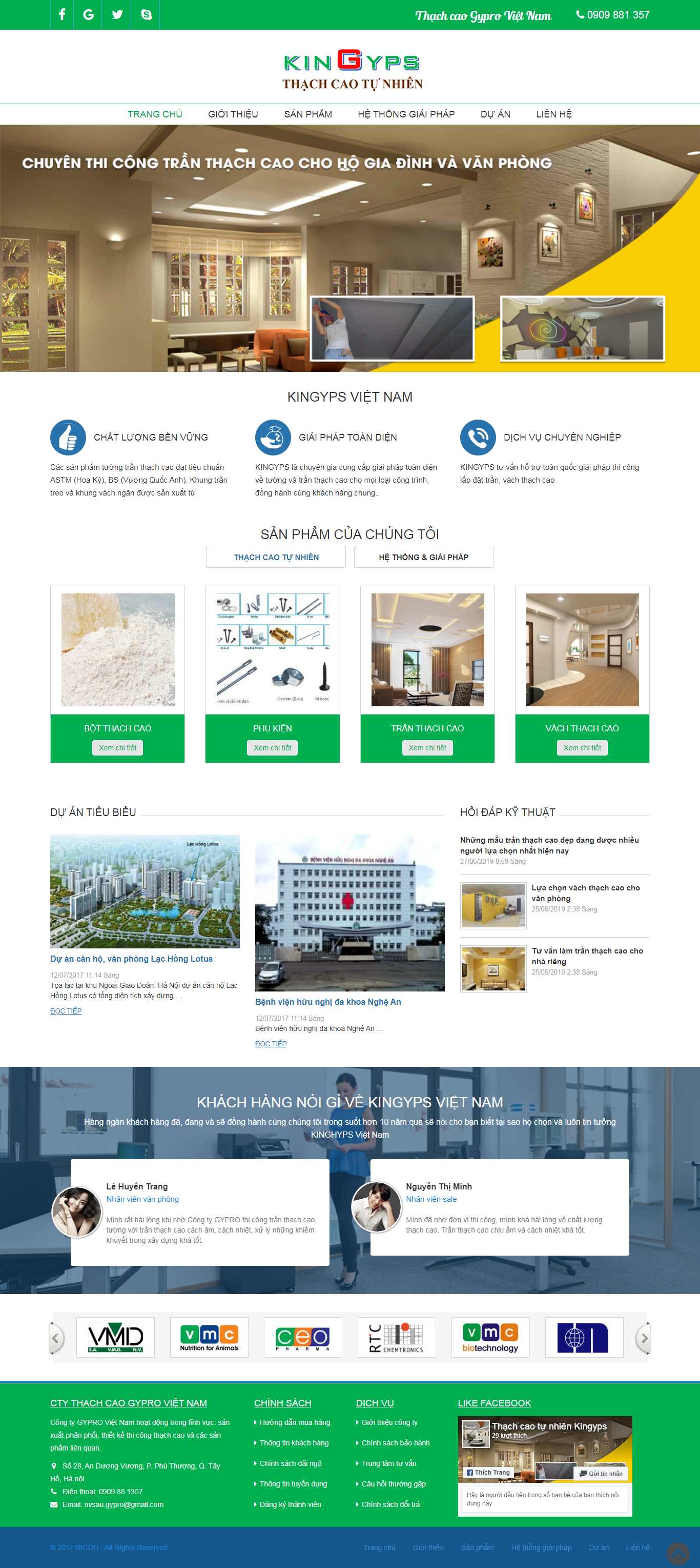 Thiết kế Website thạch cao tự nhiên - thachcaotunhien.vn - VietWebGroup.Vn