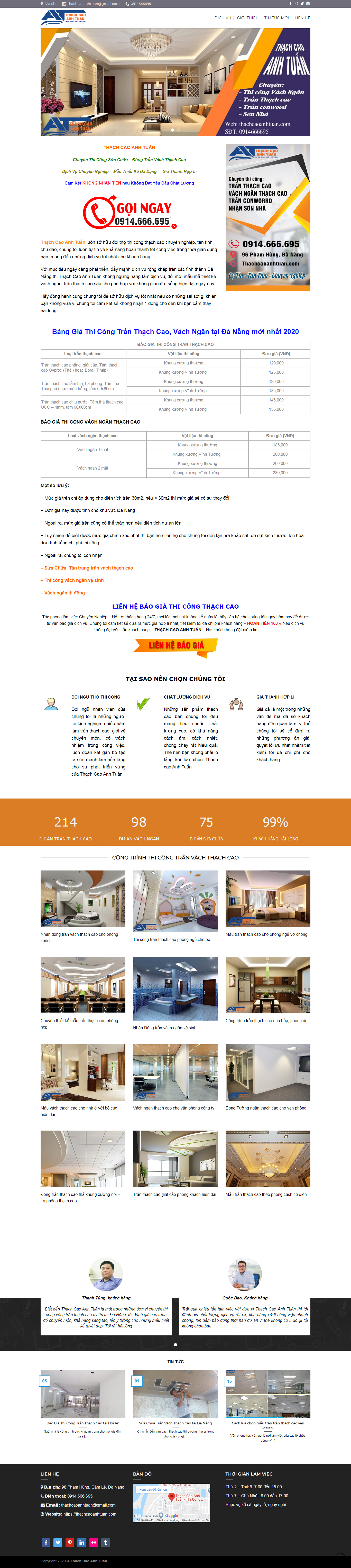 Thiết kế Website thạch cao tự nhiên - thachcaoanhtuan.com - VietWebGroup.Vn