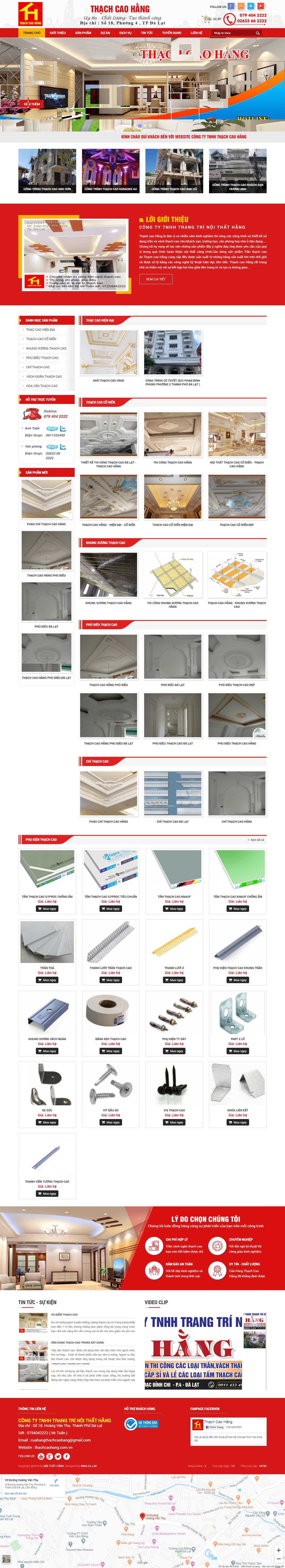 Thiết kế Website thạch cao tự nhiên - thachcaohang.com.vn - VietWebGroup.Vn