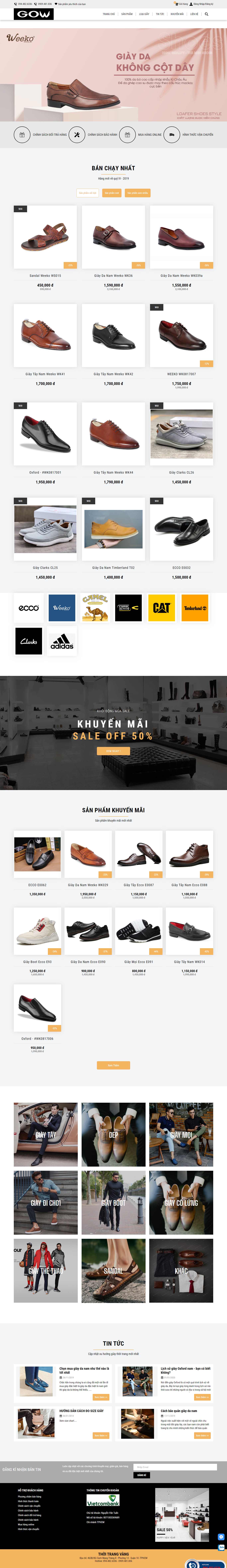 Thiết kế Website giày da - giayvnxk.com - VietWebGroup.Vn