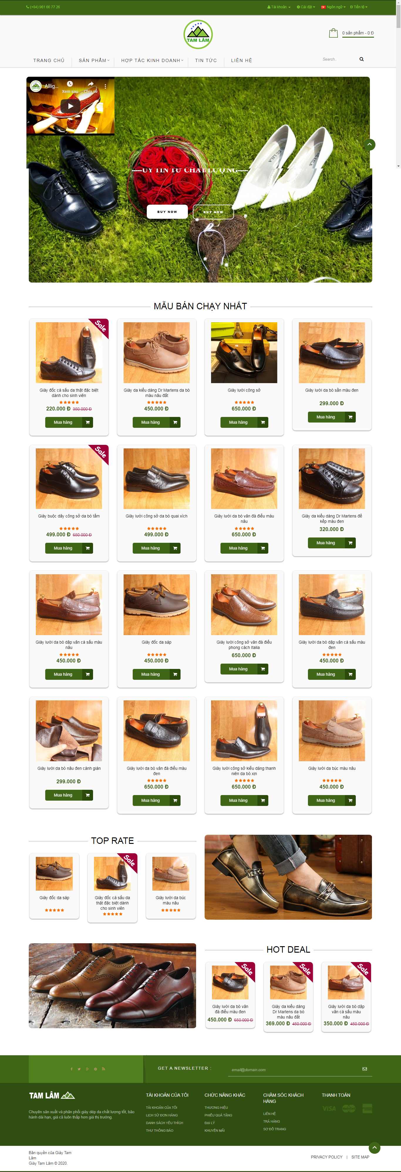 Thiết kế Website giày da - giaytamlam.com - VietWebGroup.Vn