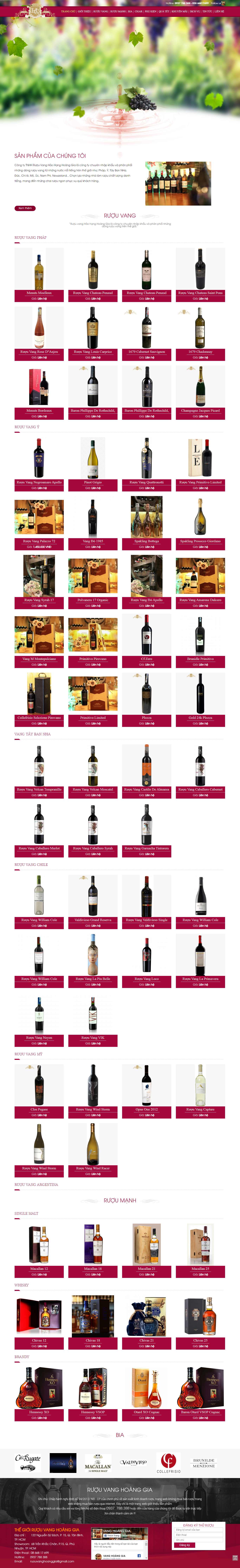 Thiết kế Website rượu vang - www.hoanggiawines.vn - VietWebGroup.Vn