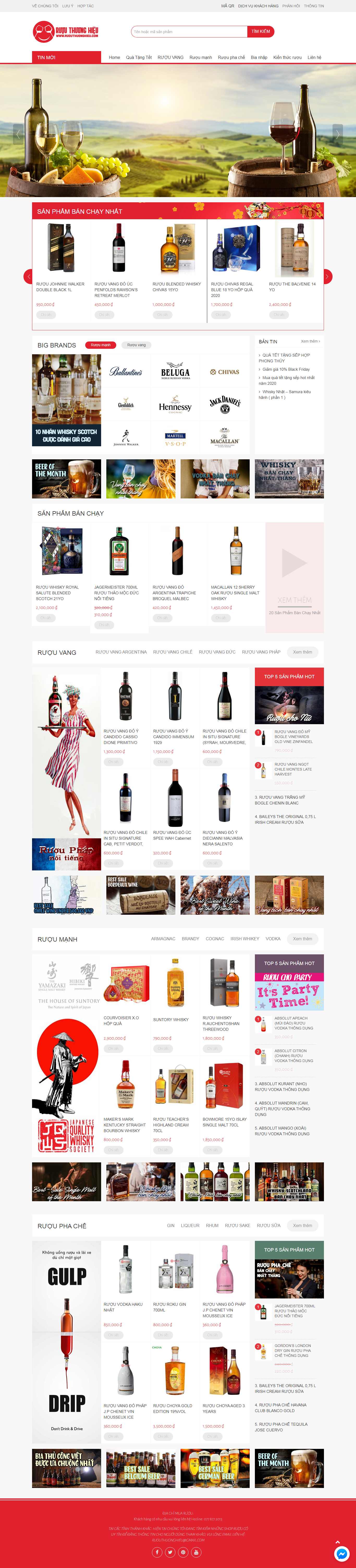 Thiết kế Website rượu vang - ruouthuonghieu.com - VietWebGroup.Vn
