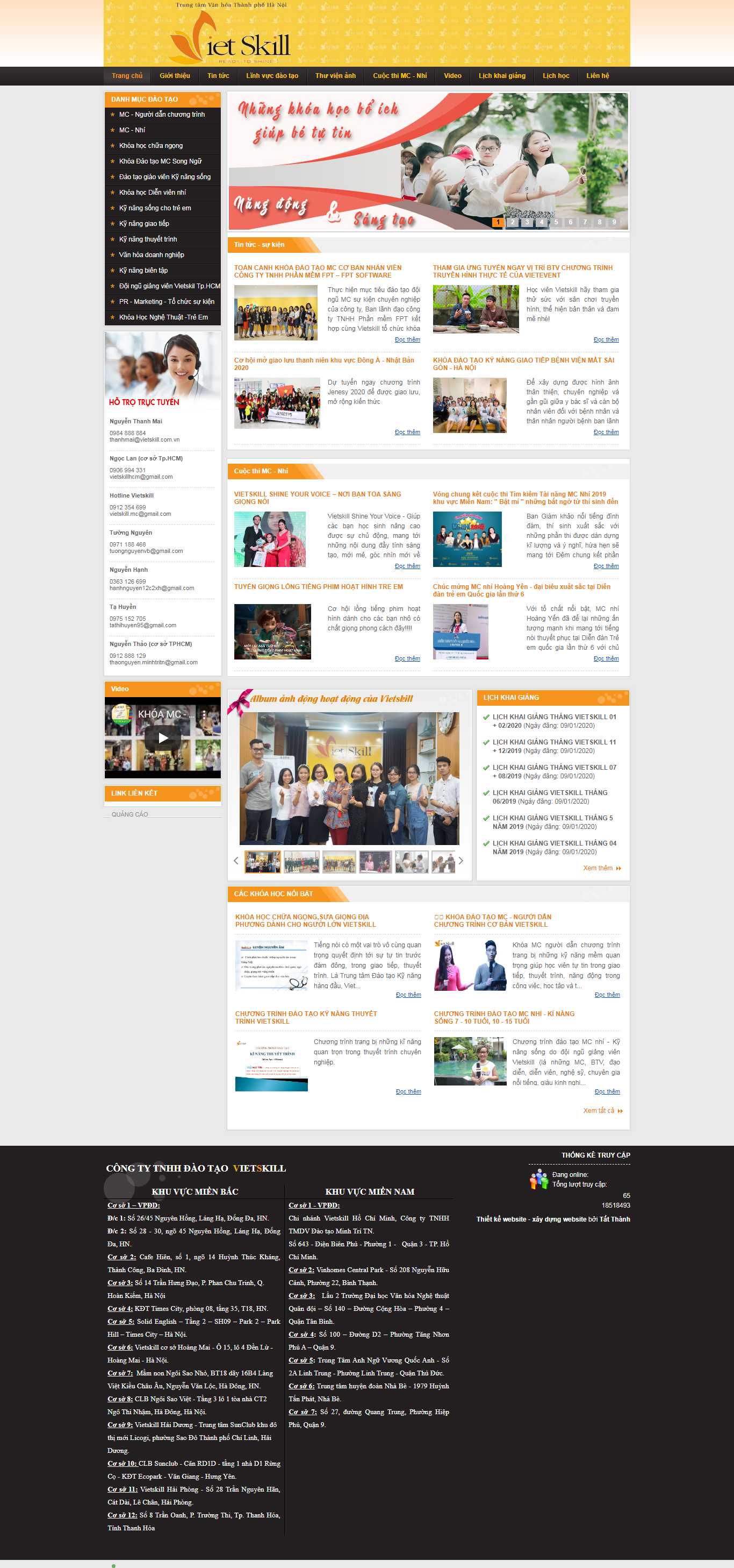 Thiết kế Website trung tâm đào tạo - vietskill.com.vn - VietWebGroup.Vn