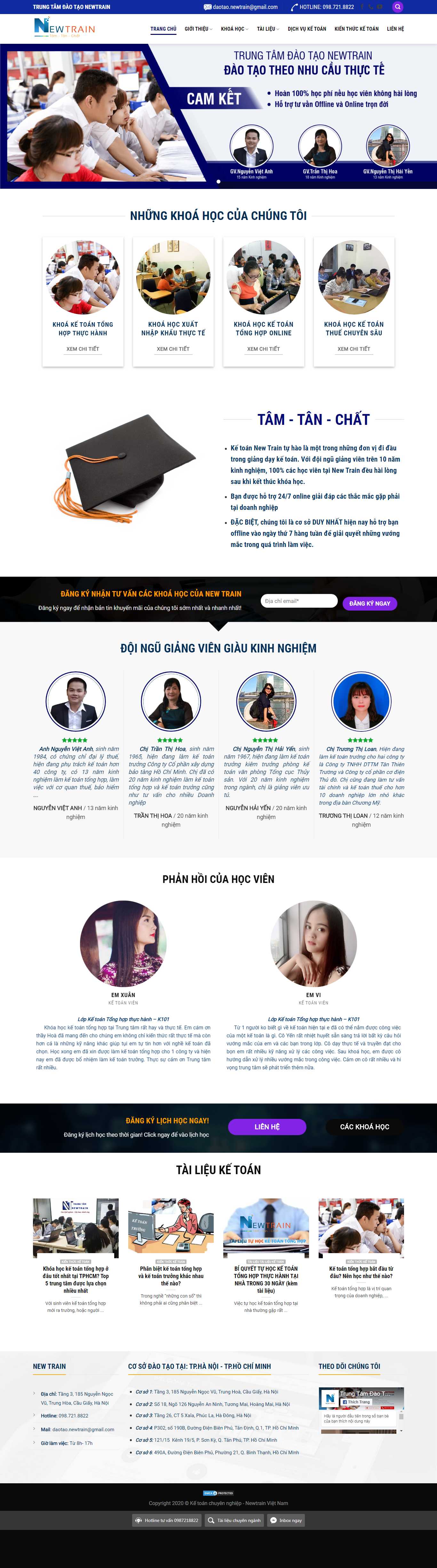 Thiết kế Website trung tâm đào tạo - newtrain.edu.vn - VietWebGroup.Vn