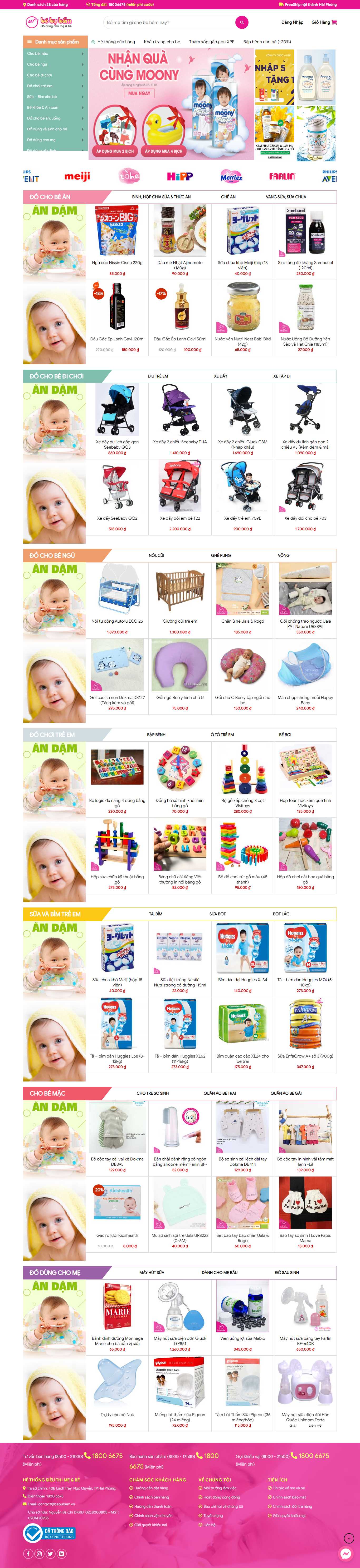Thiết kế Website bỉm sữa - bebubam.vn - VietWebGroup.Vn