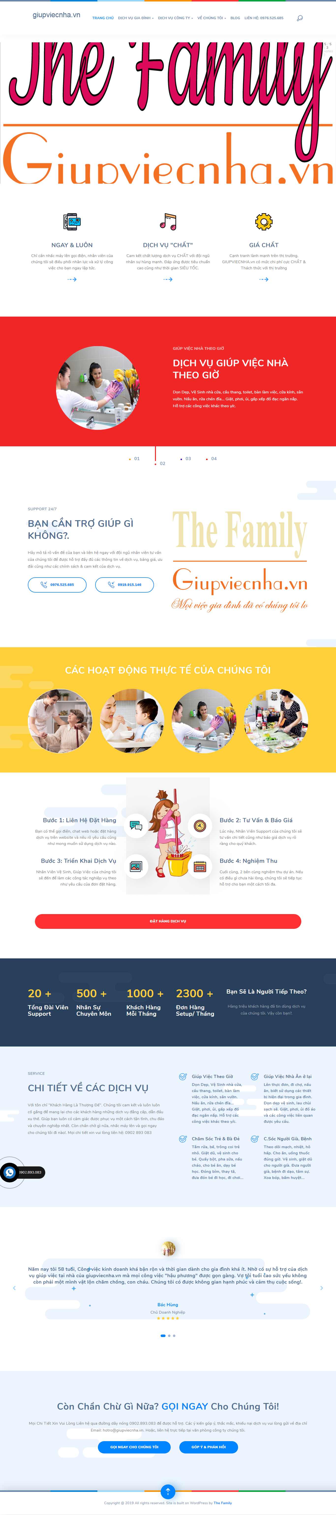 Thiết kế Website dịch vụ giúp việc - giupviecnha.vn - VietWebGroup.Vn