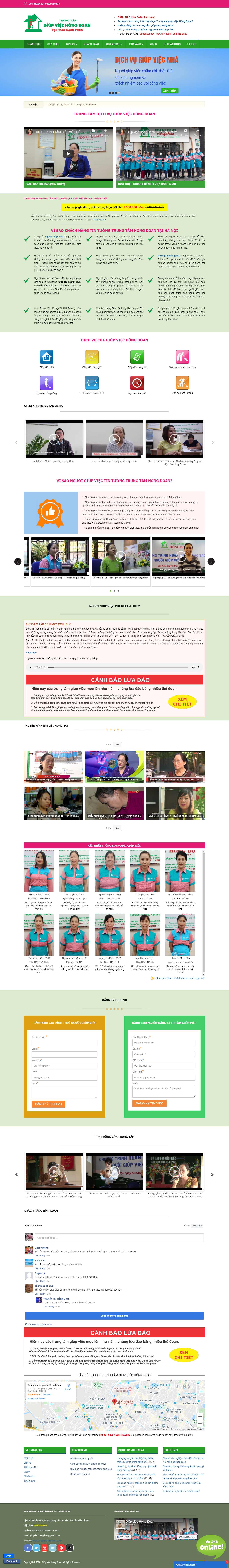 Thiết kế Website dịch vụ giúp việc - giupviechongdoan.com - VietWebGroup.Vn