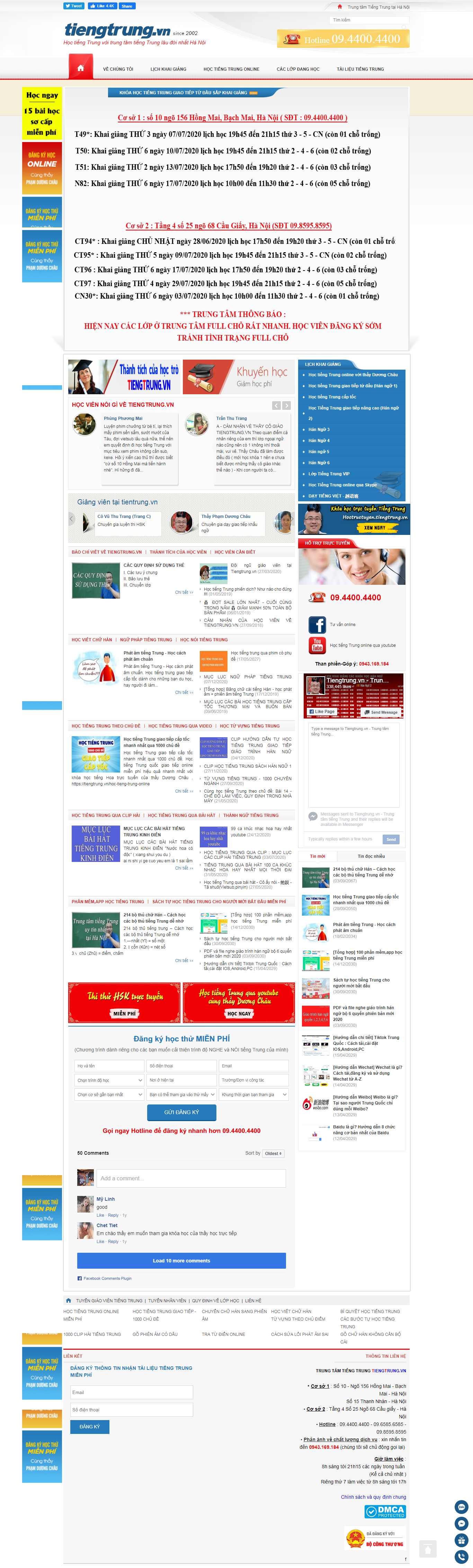 Thiết kế Website khóa học online - tiengtrung.vn - VietWebGroup.Vn