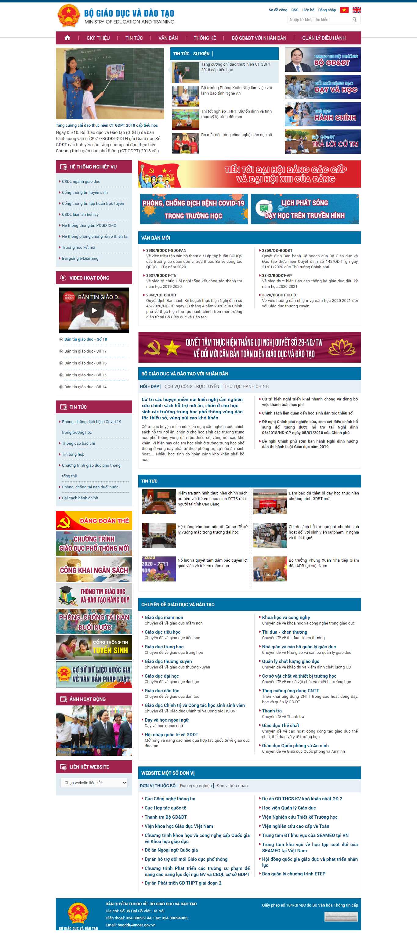 Thiết kế Website web cổng thông tin điện tử - moetgovvn