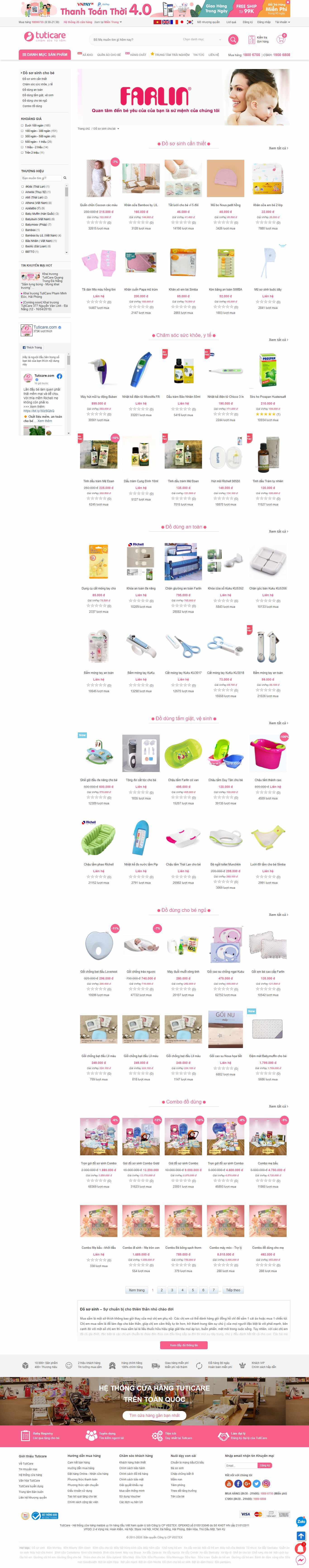 Thiết kế Website web bán đồ sơ sinh - shoptrethocomvn