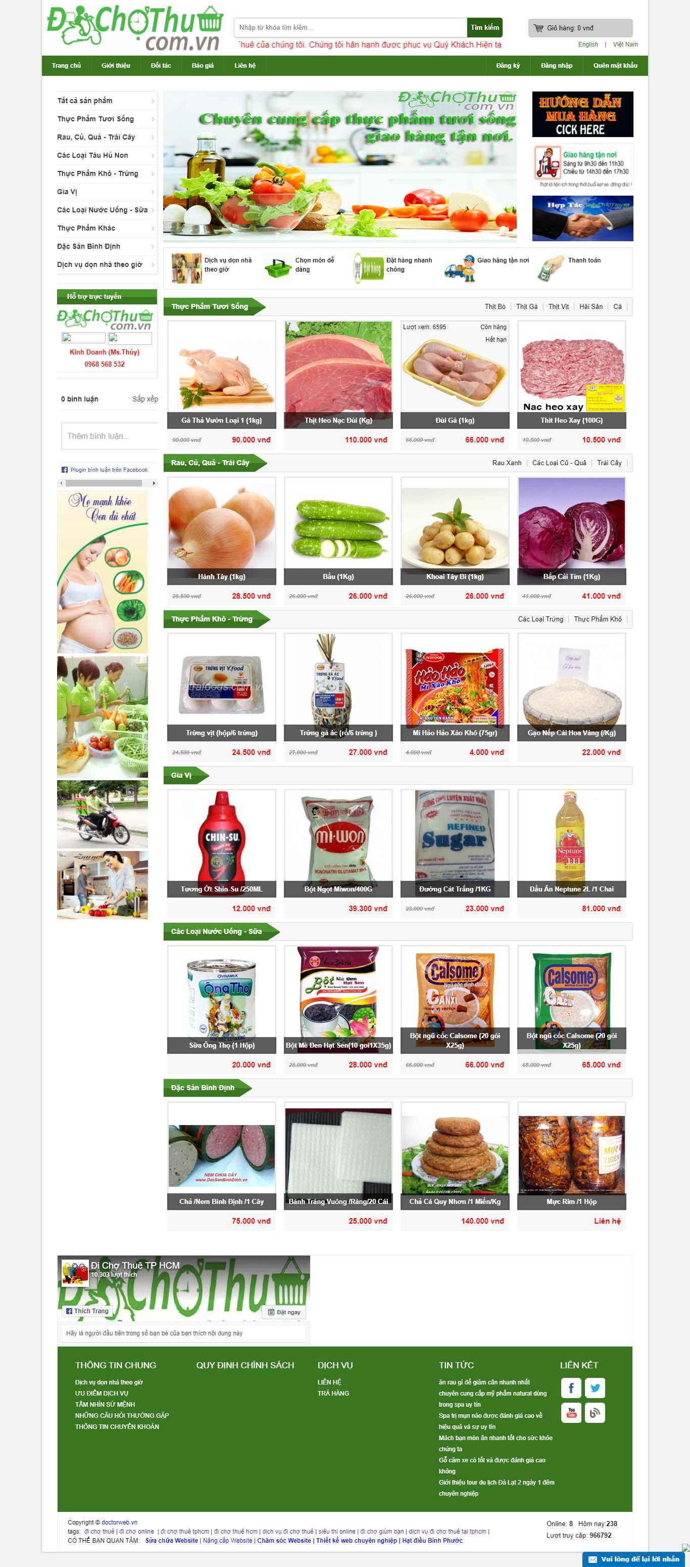 Thiết kế Website web thực phẩm dinh dưỡng - dichothuecomvn