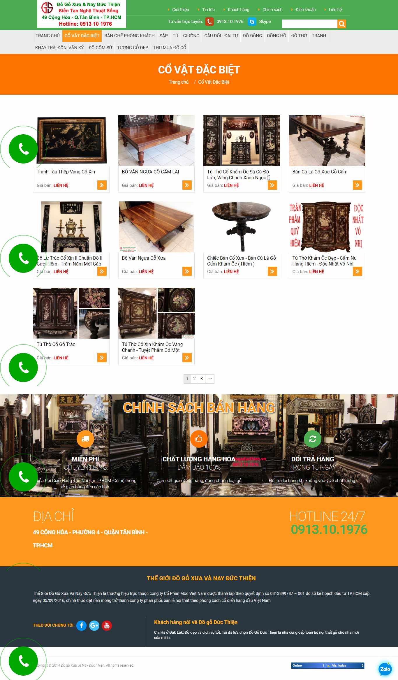 Thiết kế Website web đồ cổ - dogoducthienvn