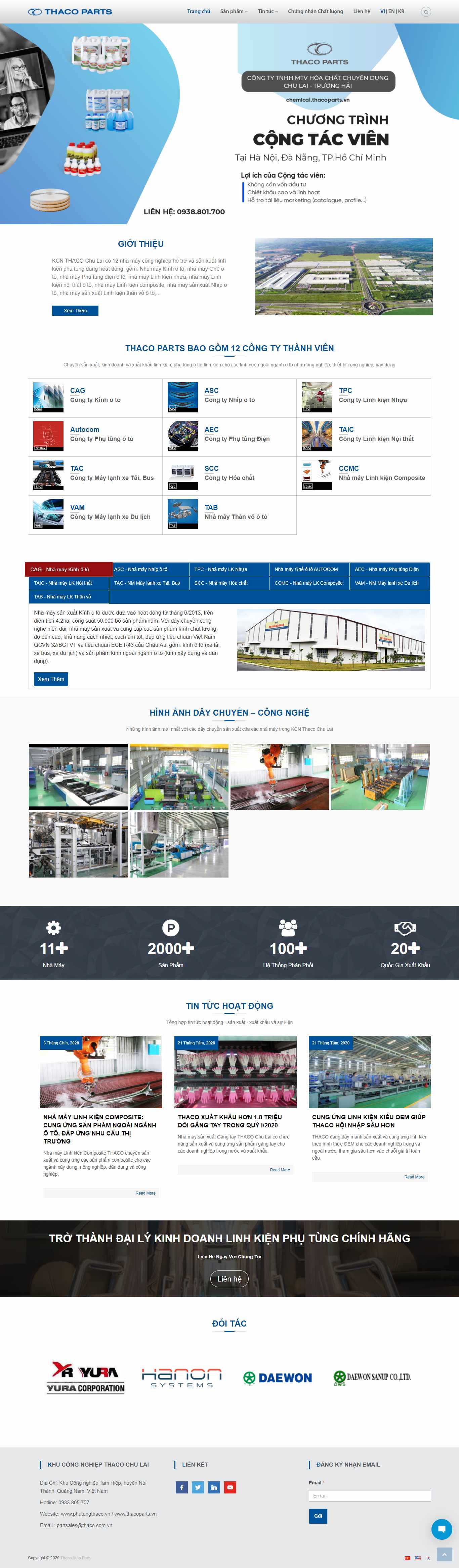 Thiết kế Website web bán đồ chơi ô tô - thacopartsvn