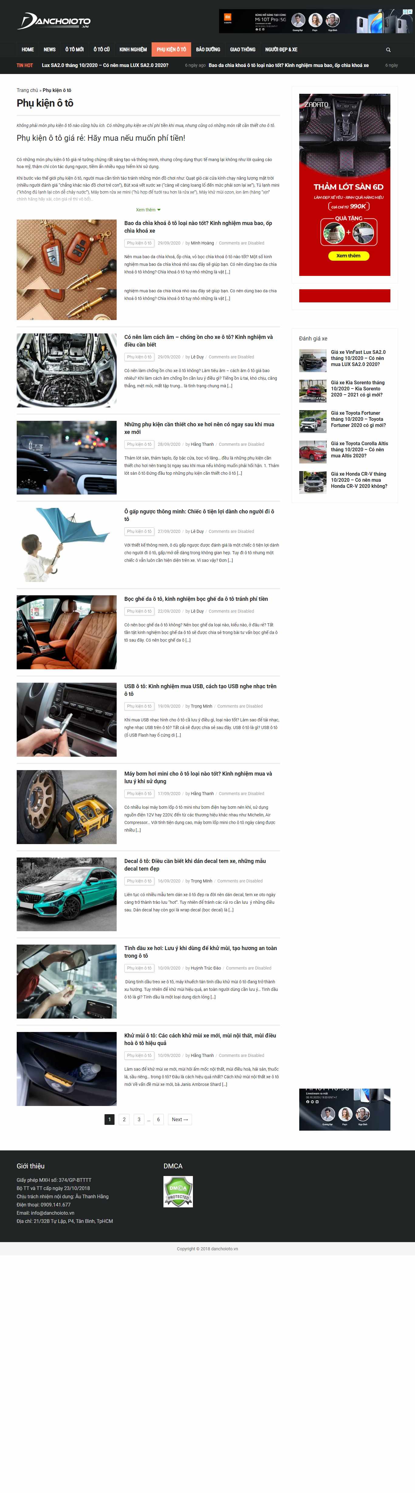Thiết kế Website web bán đồ chơi ô tô - danchoiotovn