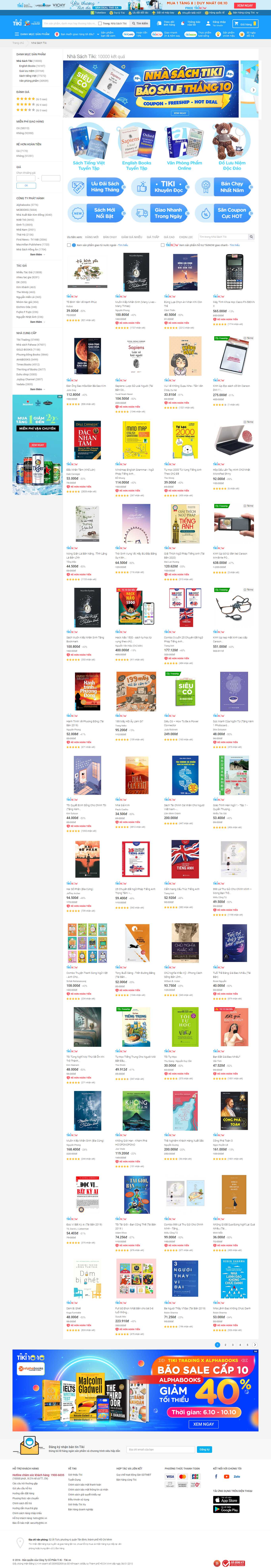 Thiết kế Website web hiệu sách - tikivn