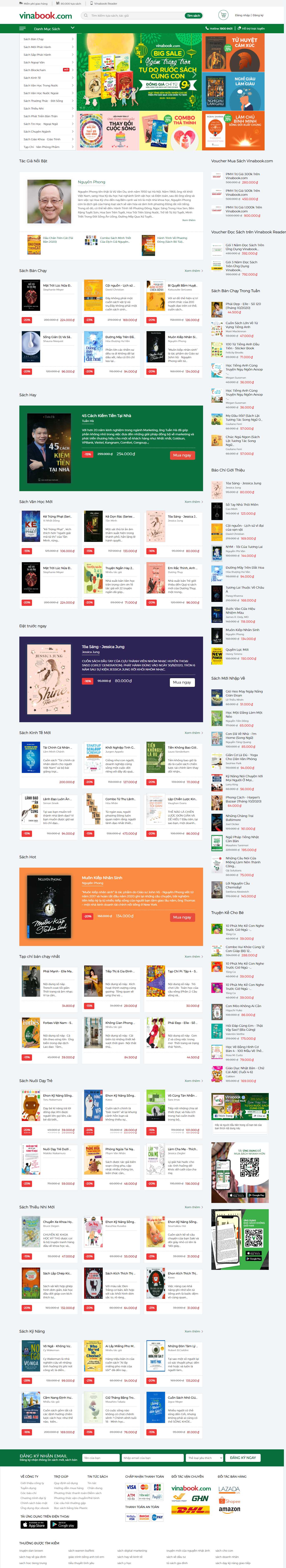 Thiết kế Website web hiệu sách - wwwvinabookcom