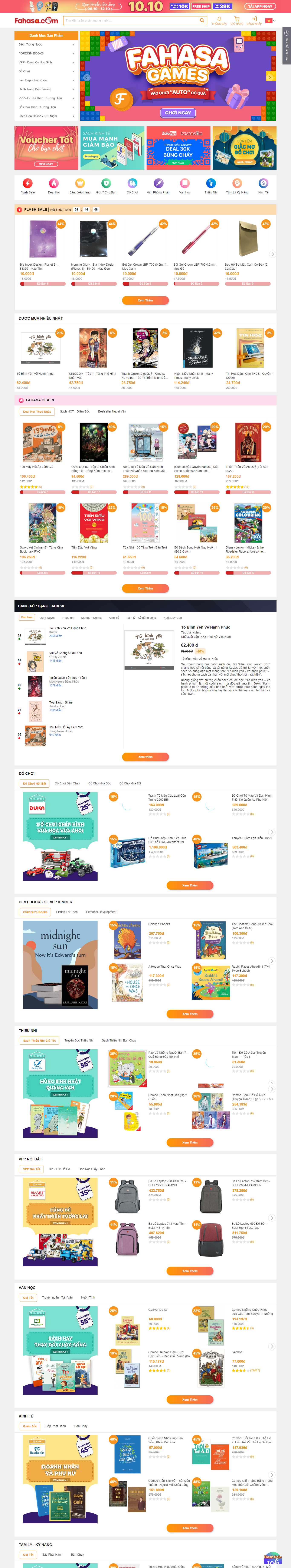 Thiết kế Website web hiệu sách - wwwfahasacom