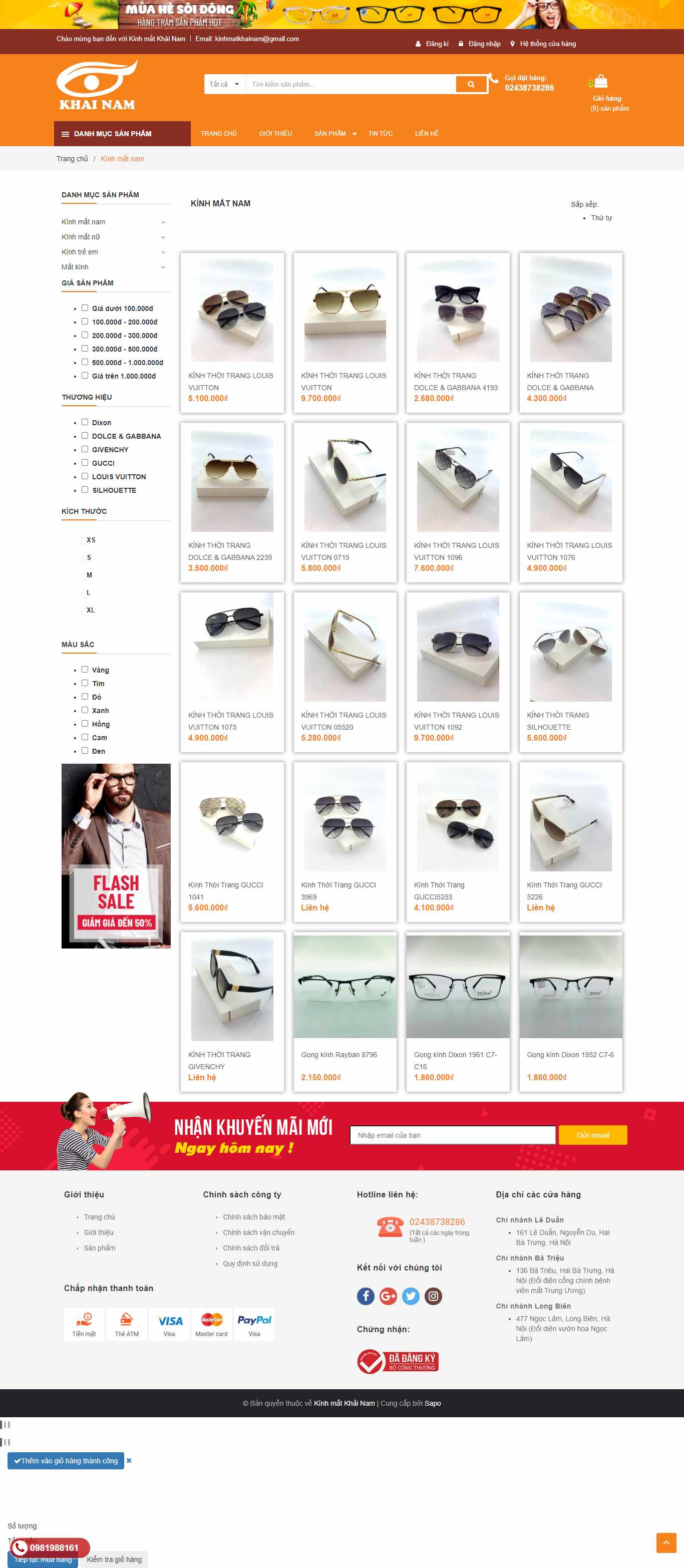 Thiết kế Website web quận ba đình - kinhmatkhainamcom