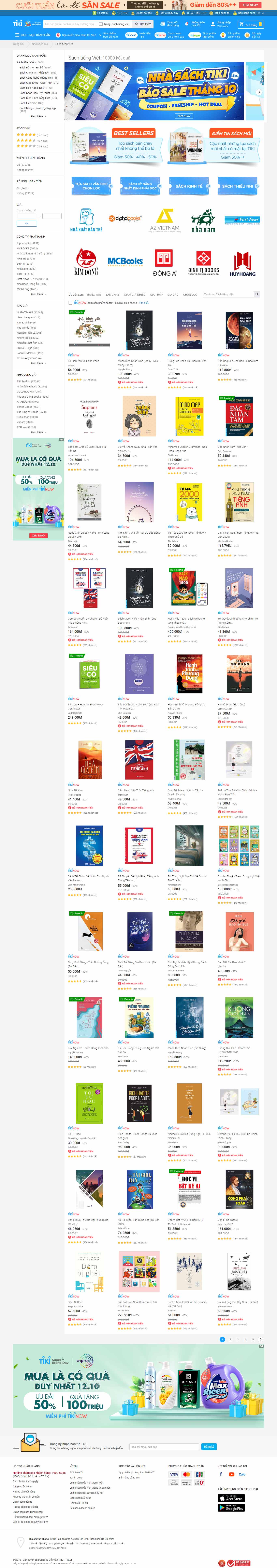 Thiết kế Website web bán sách online - tikivn