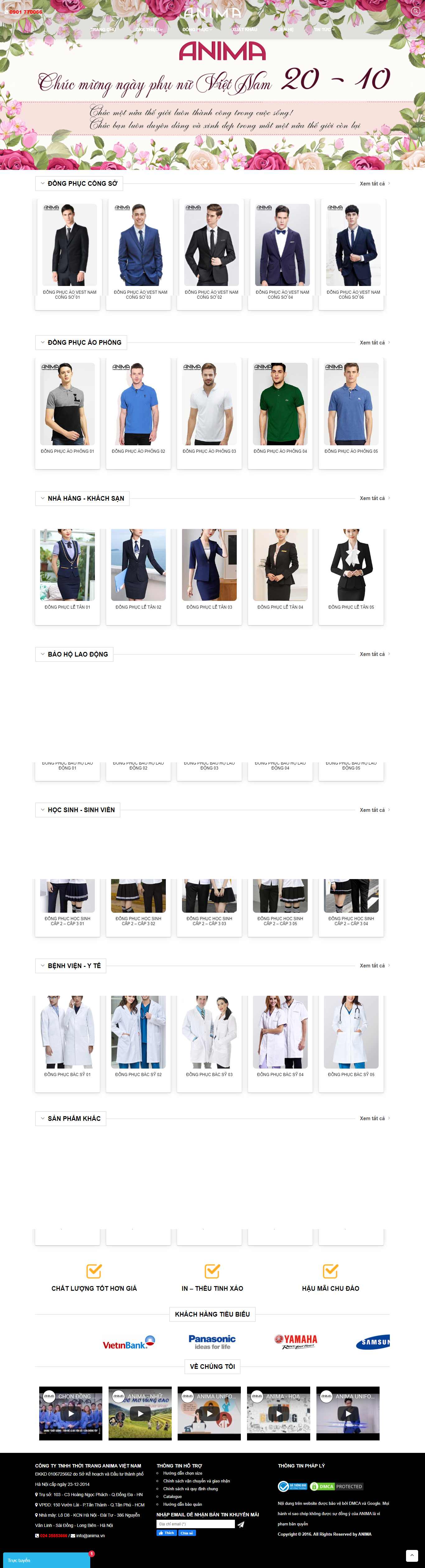 Thiết kế Website web áo thun - animacomvn