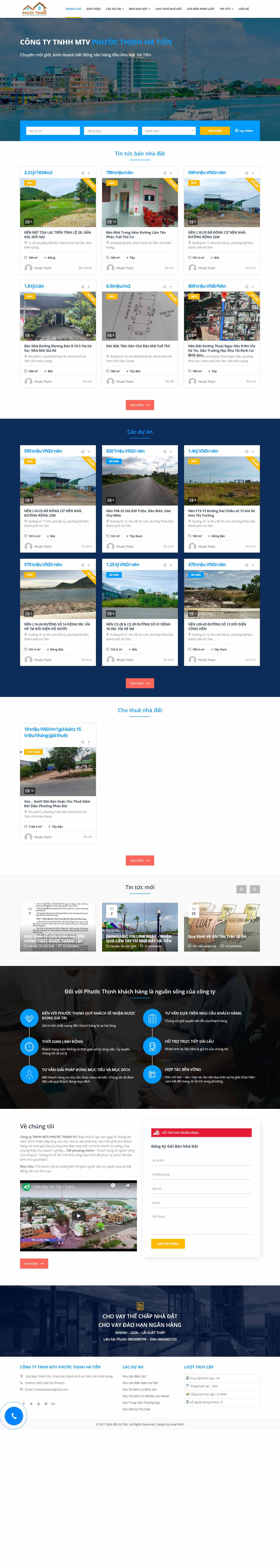 Thiết kế Website web mua bán đất nền - nhadathatienvn