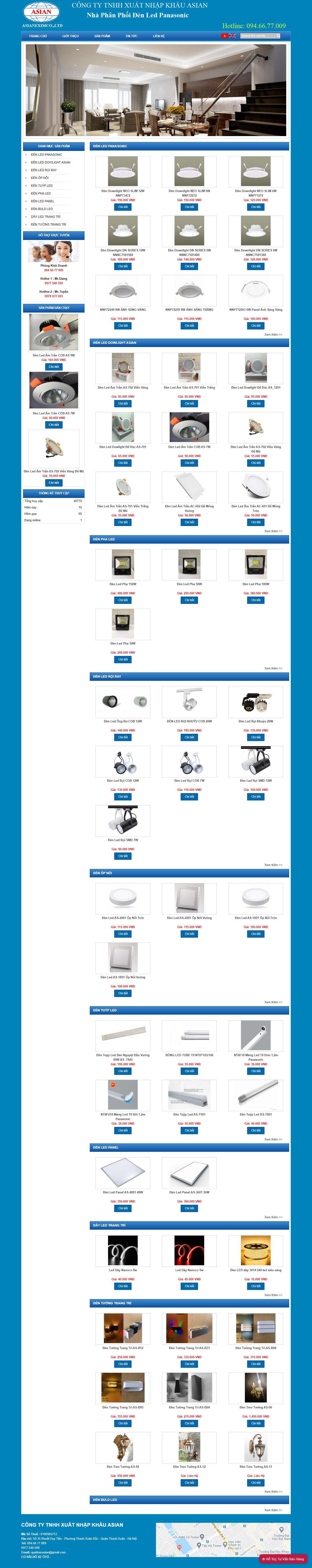Thiết kế Website web đèn led - denledvncom
