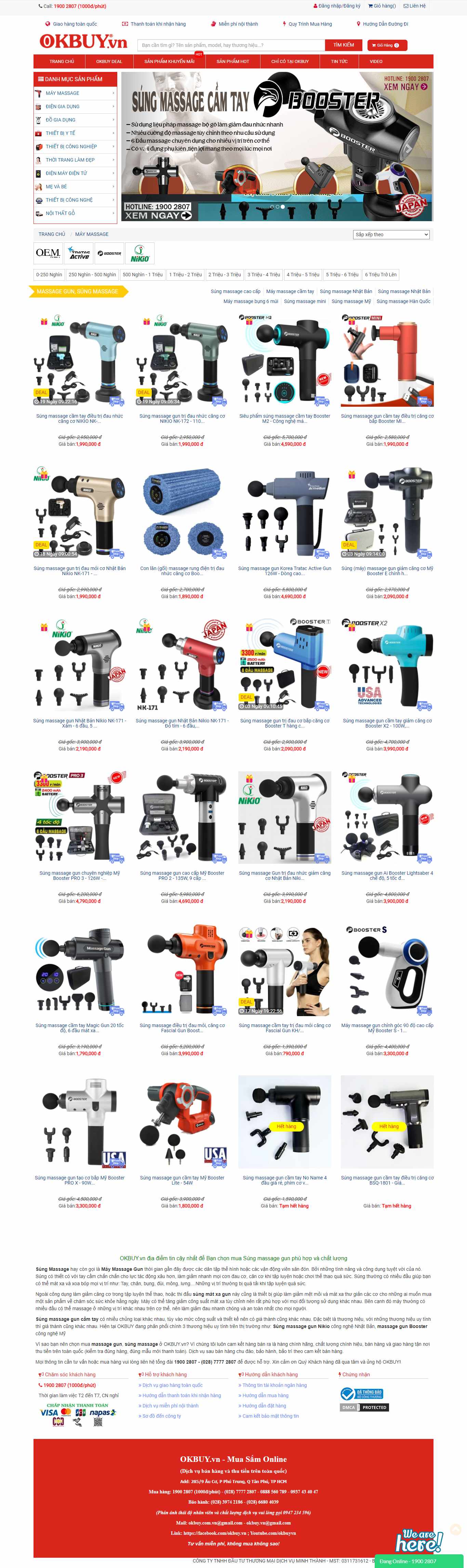 Thiết kế Website web massage - okbuyvn