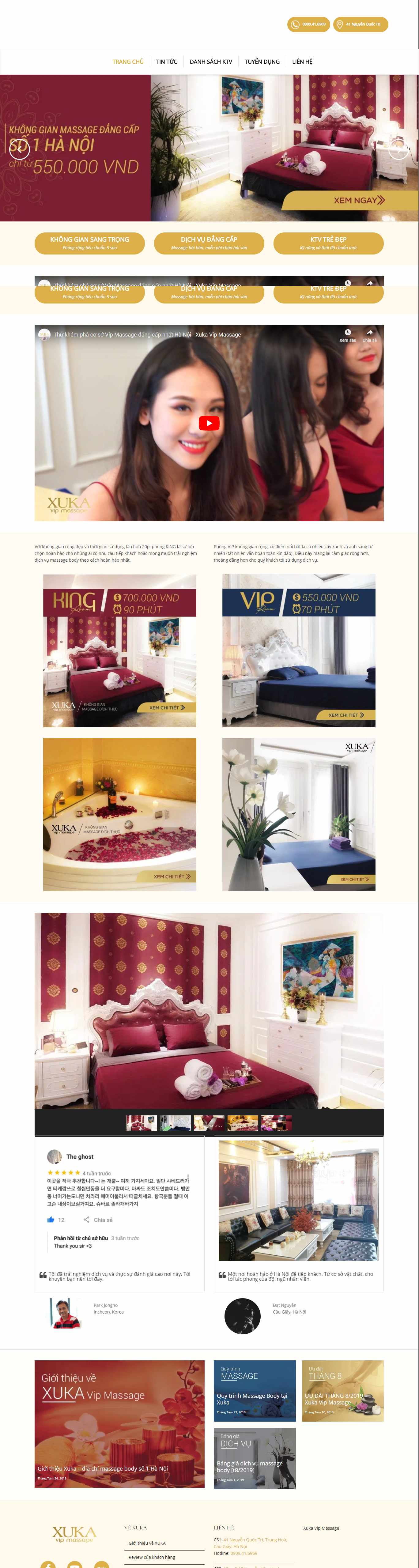 Thiết kế Website web massage - xukamassagevn