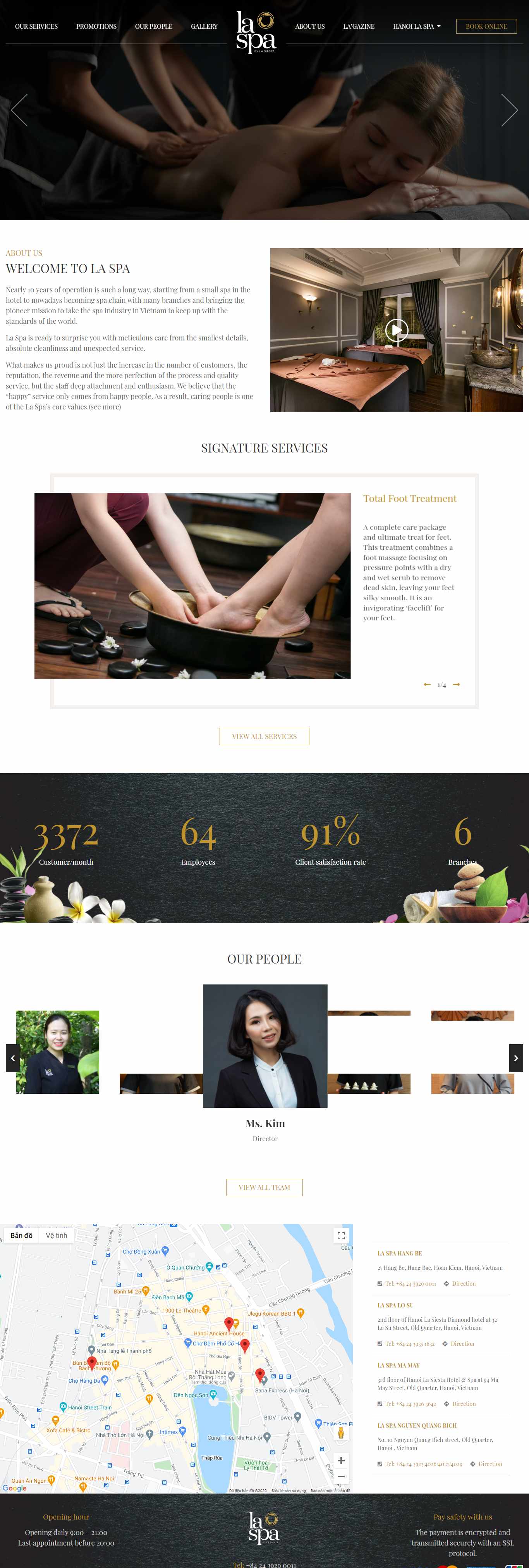 Thiết kế Website web massage - laspasvn