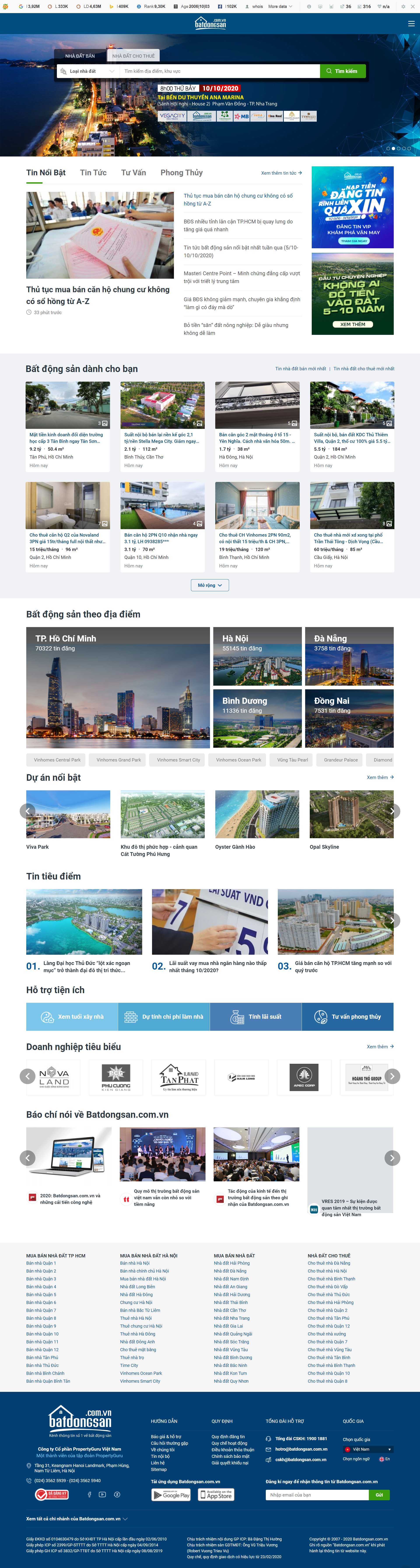 Thiết kế Website web mua bán nhà - batdongsancomvn