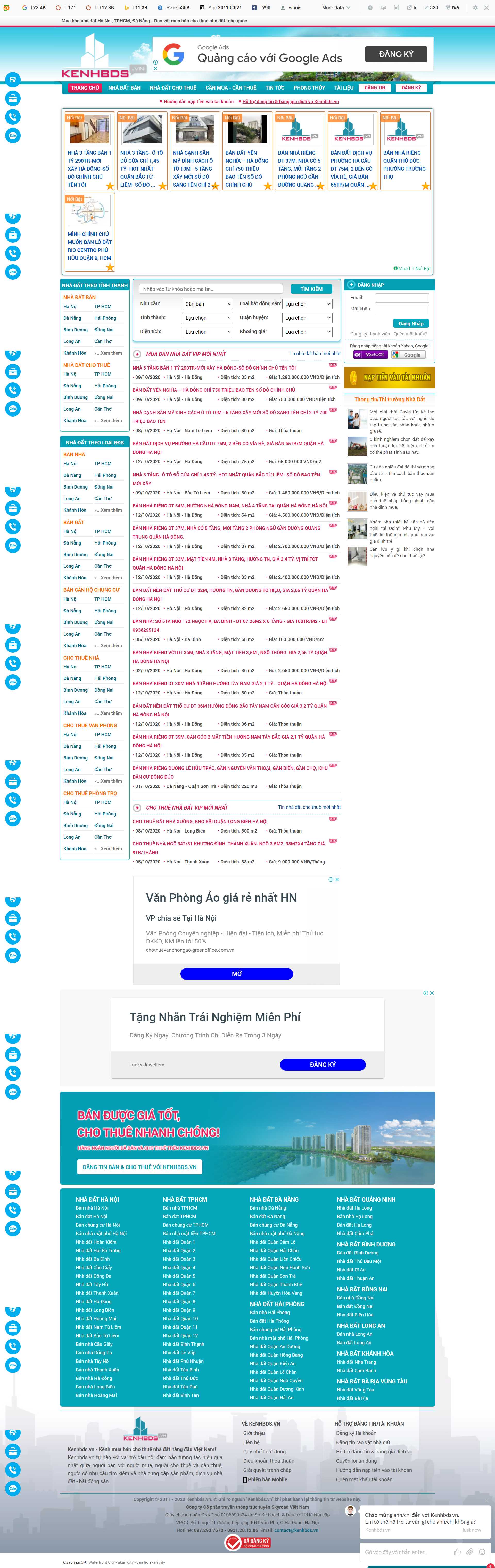 Thiết kế Website web mua bán nhà - kenhbdsvn