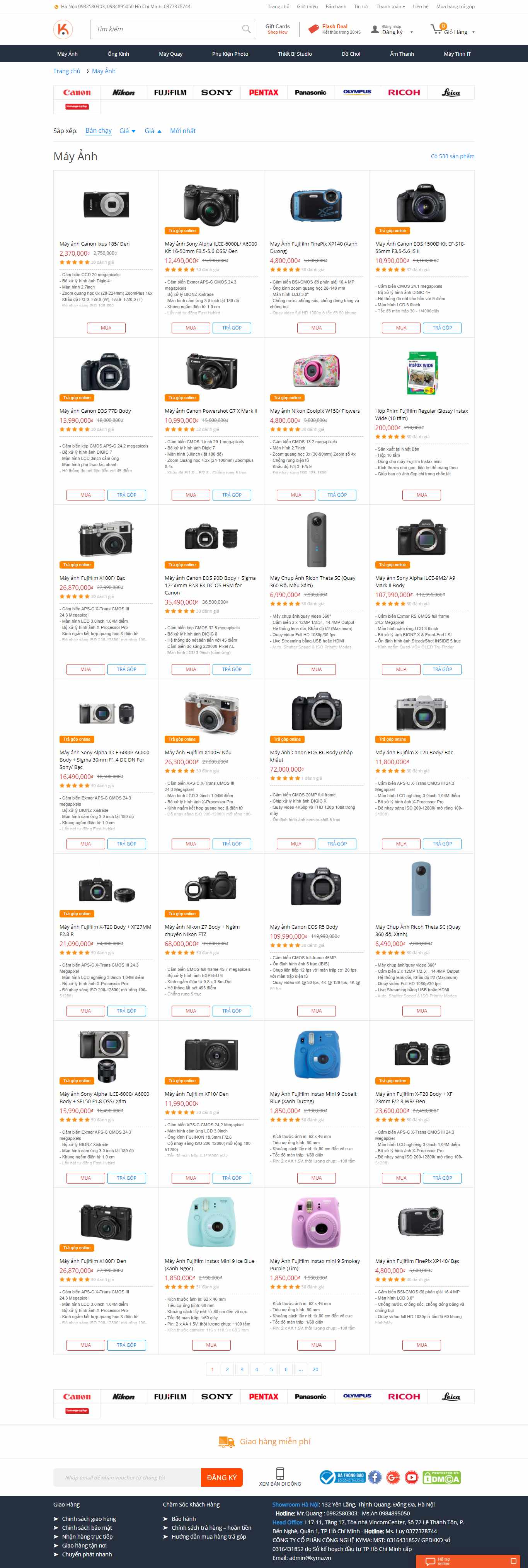Thiết kế Website web lens - kyma.vn