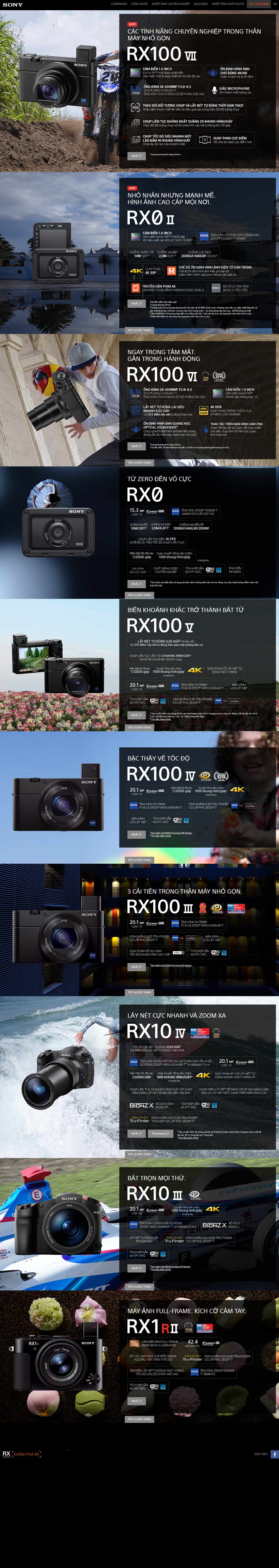 Thiết kế Website web bán máy ảnh - wwwsony-asiacom