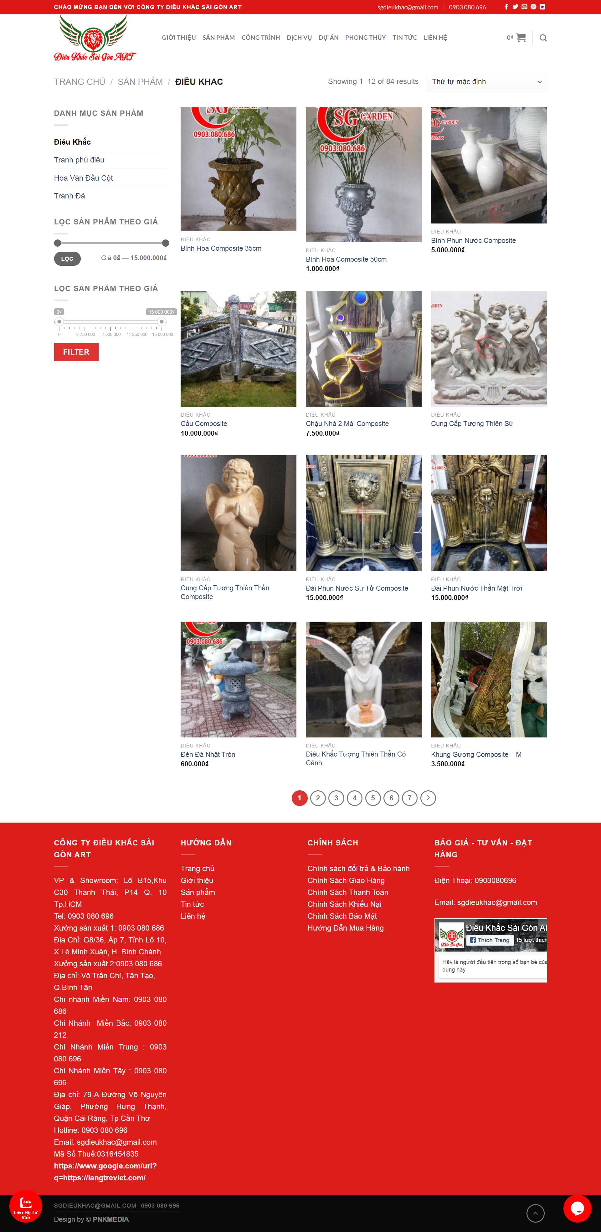 Thiết kế Website web điêu khắc - dieukhacsaigoncomvn