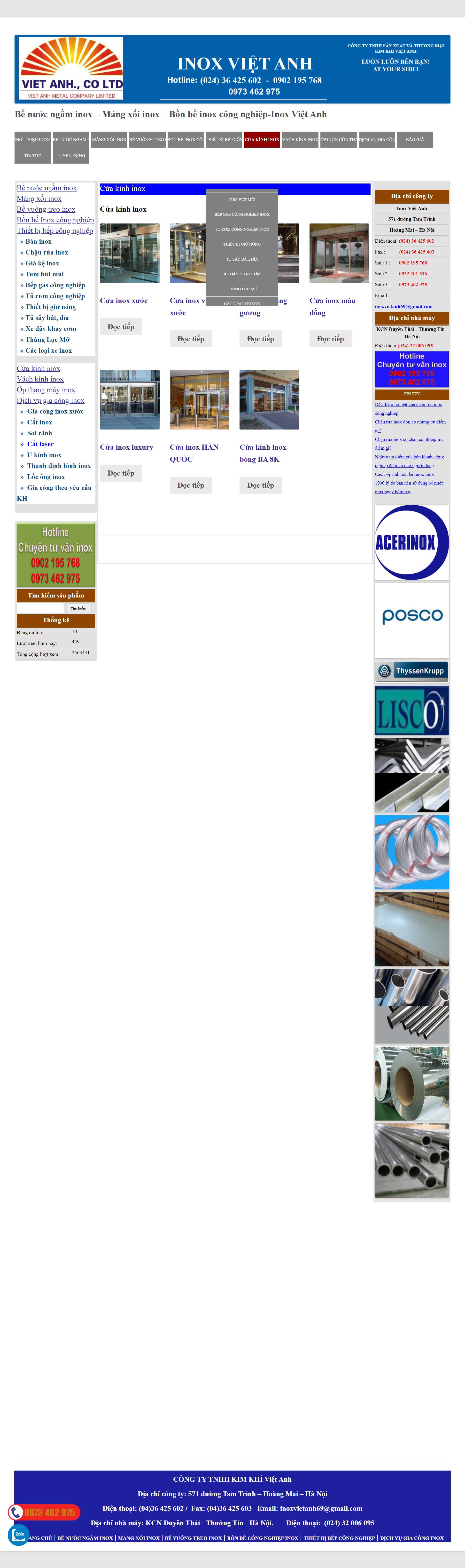 Thiết kế Website web bán inox - inoxvietanhcom