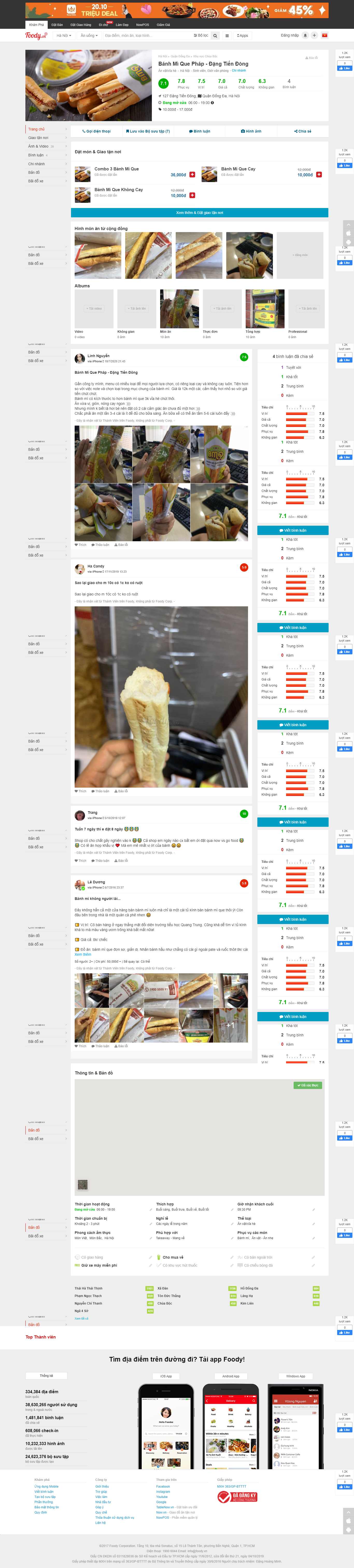 Thiết kế Website web bánh mì que - wwwfoodyvn