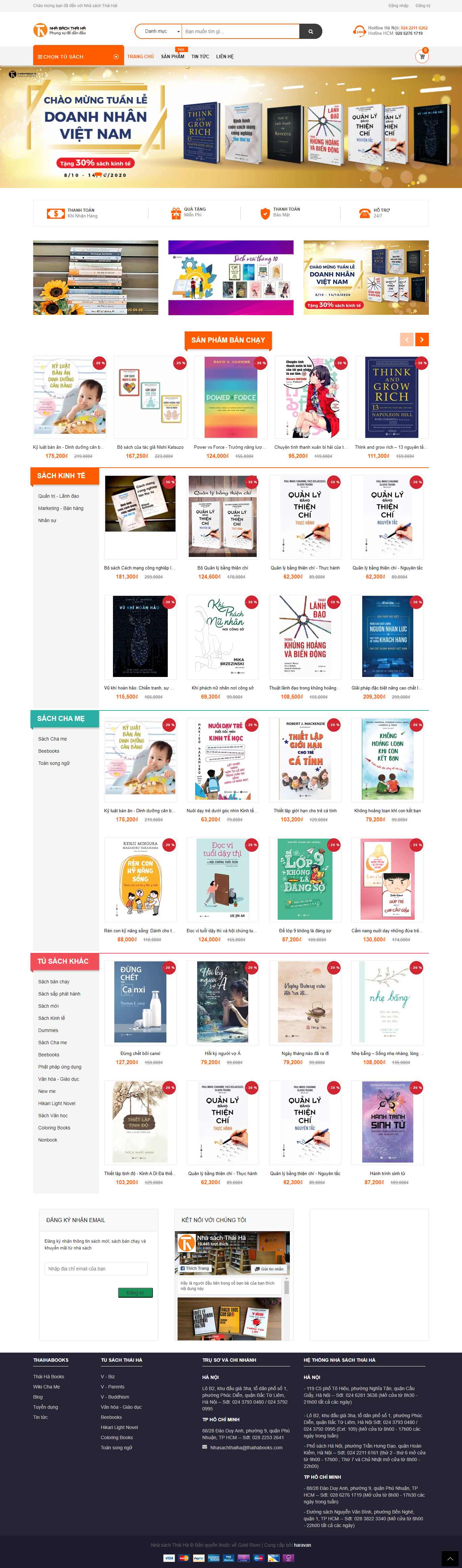 Thiết kế Website web đại lý - nhà phân phối - nhasachthaihavn
