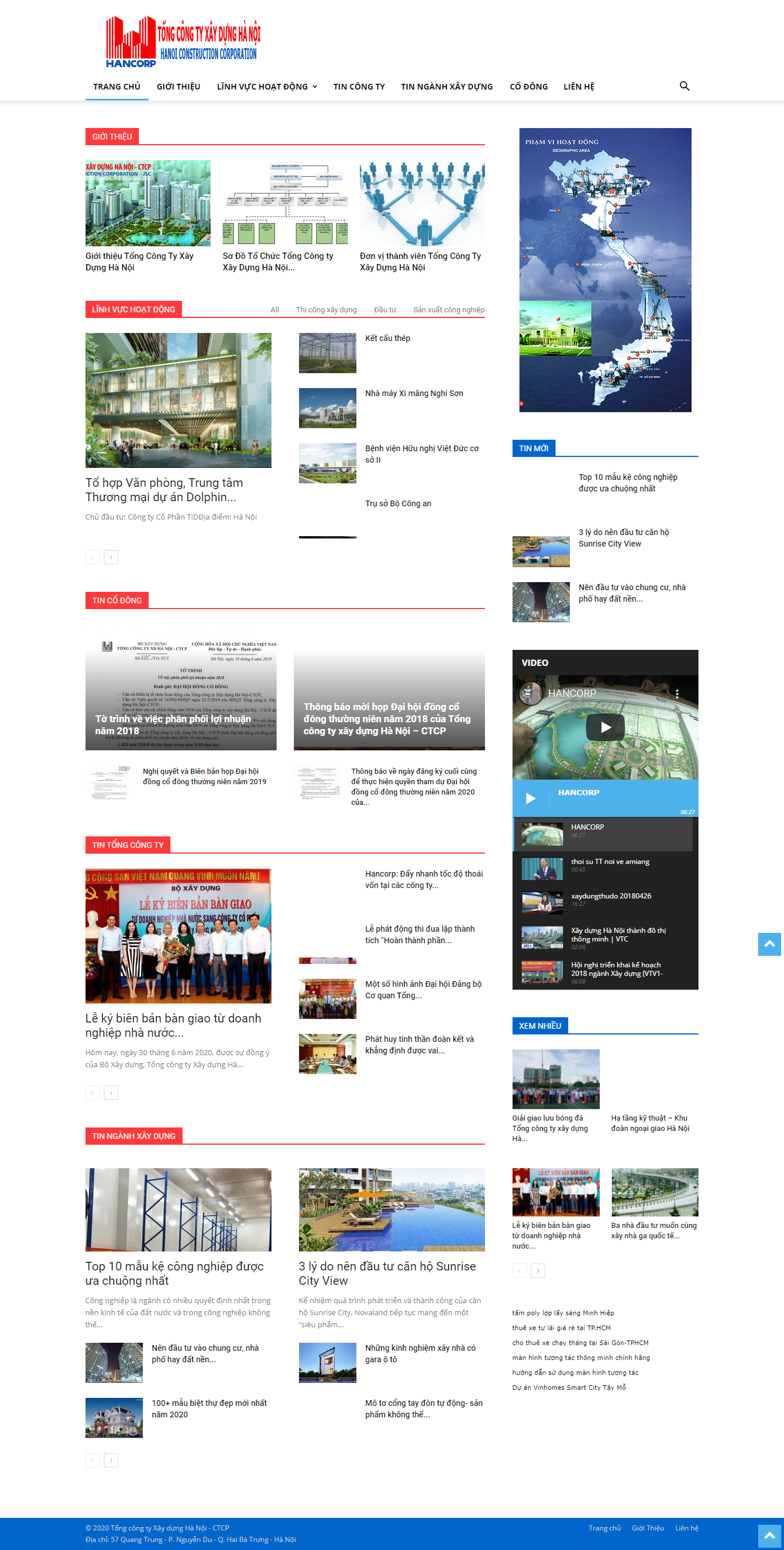 Thiết kế Website web công ty - wwwhancorpcomvn
