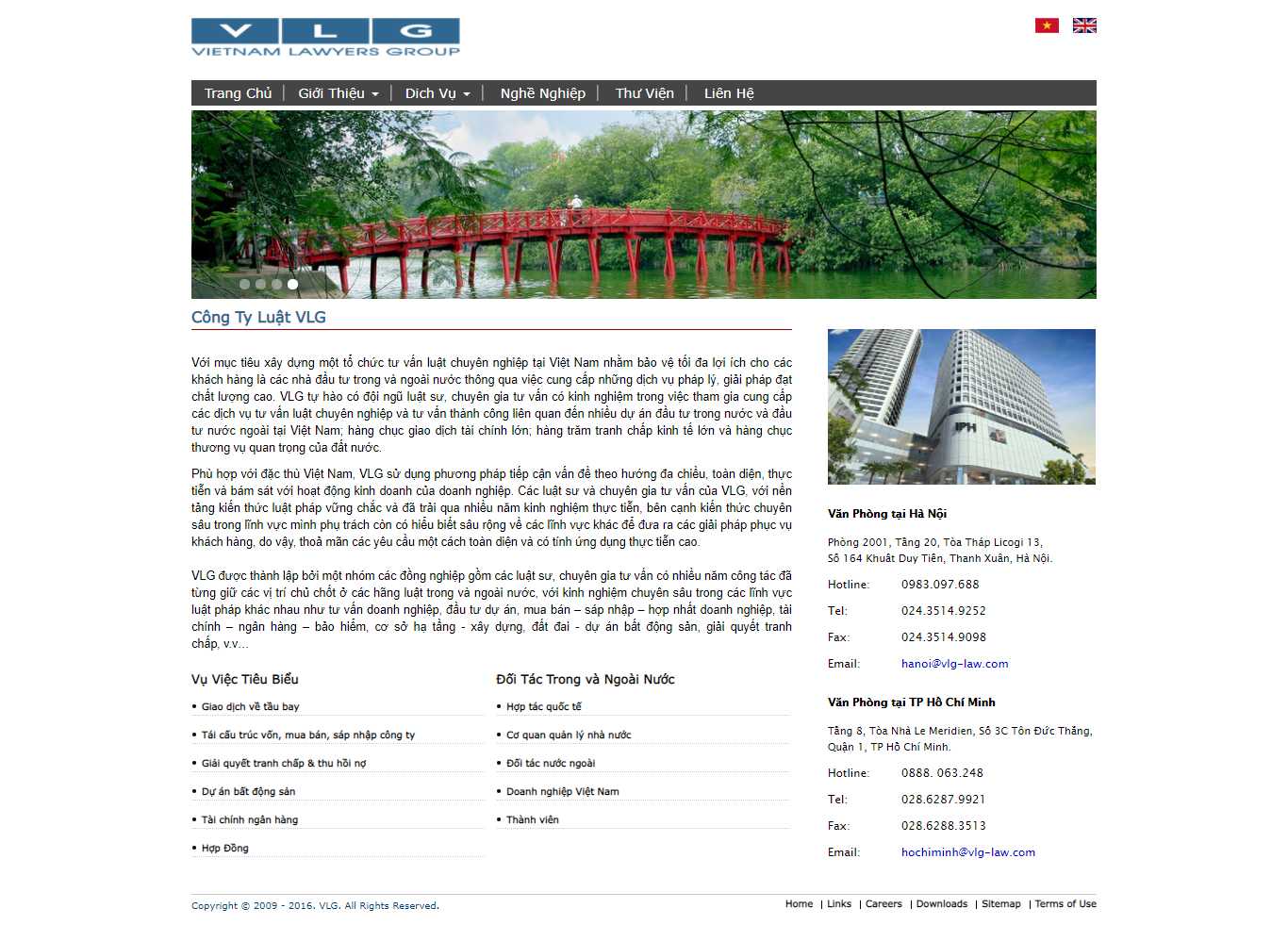 Thiết kế Website web công ty luật - vlg-lawcom