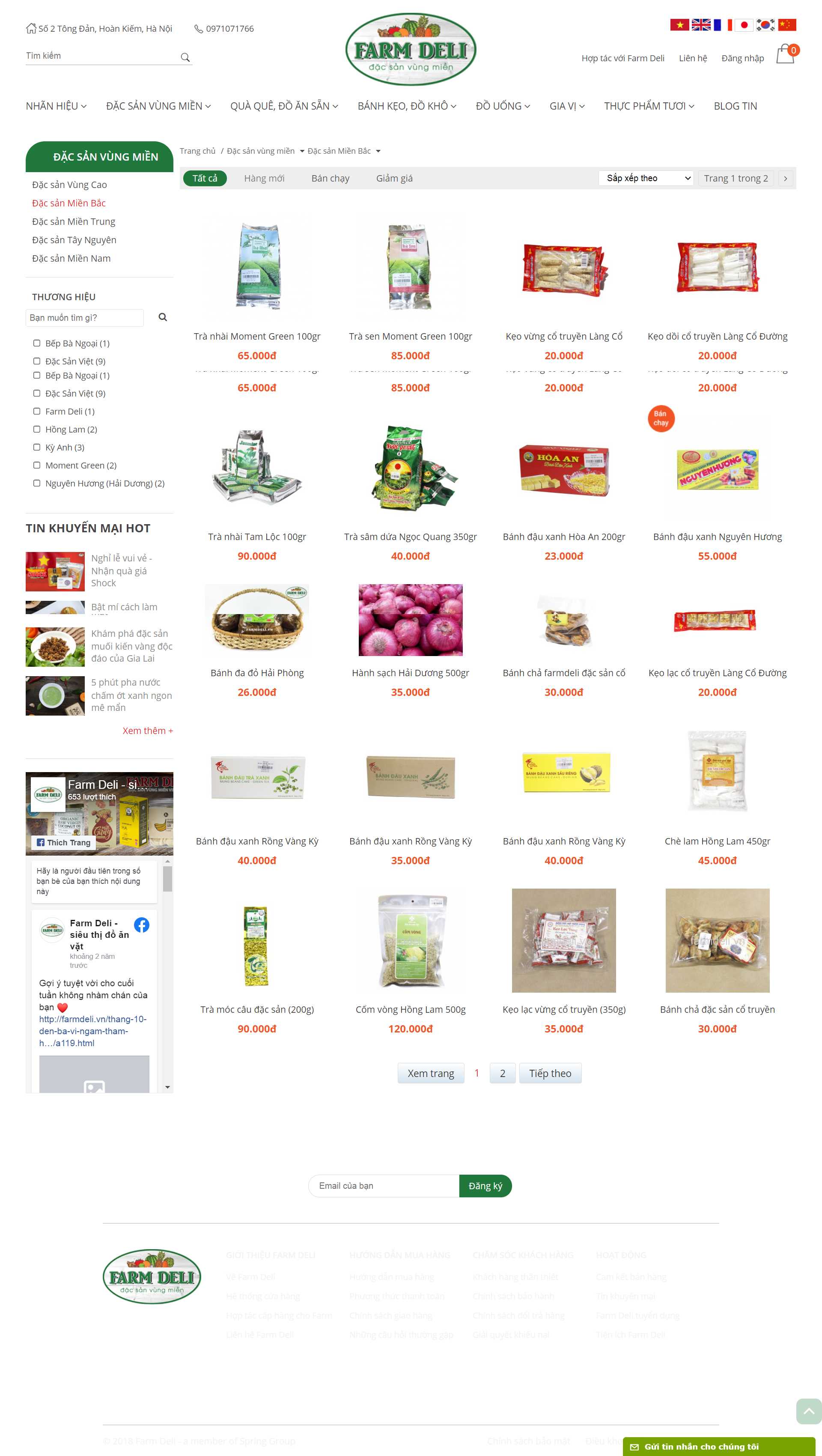 Thiết kế Website web bán đặc sản - snackclubvn