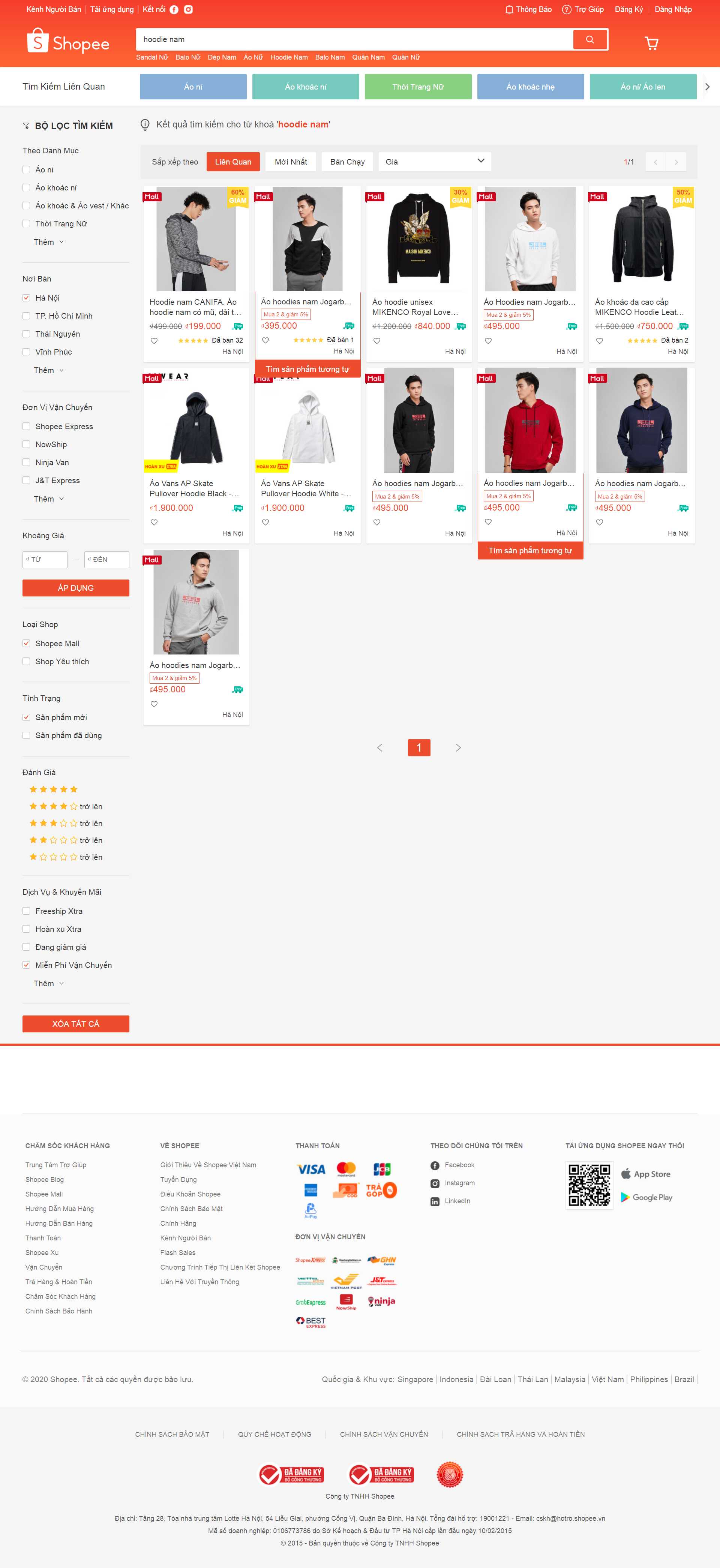 Thiết kế Website web bán hàng trực tuyến - shopeevn